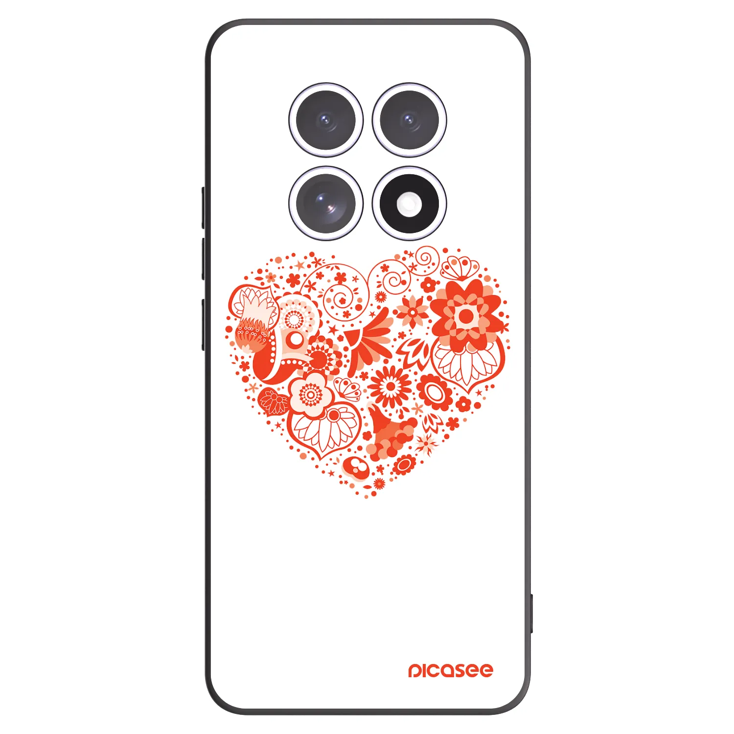 Picasee silikónový čierny obal pre Xiaomi Redmi Note 15 - Veľké srdce