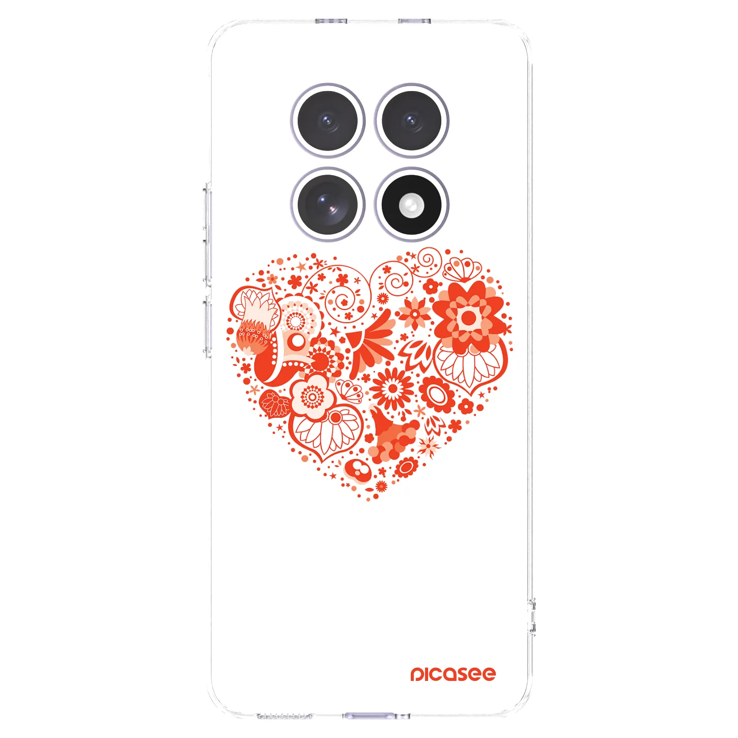 Picasee silikónový prehľadný obal pre Xiaomi Redmi Note 15 - Veľké srdce