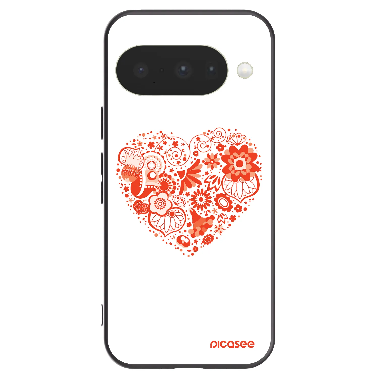 Picasee silikónový čierny obal pre Google Pixel 10 - Veľké srdce