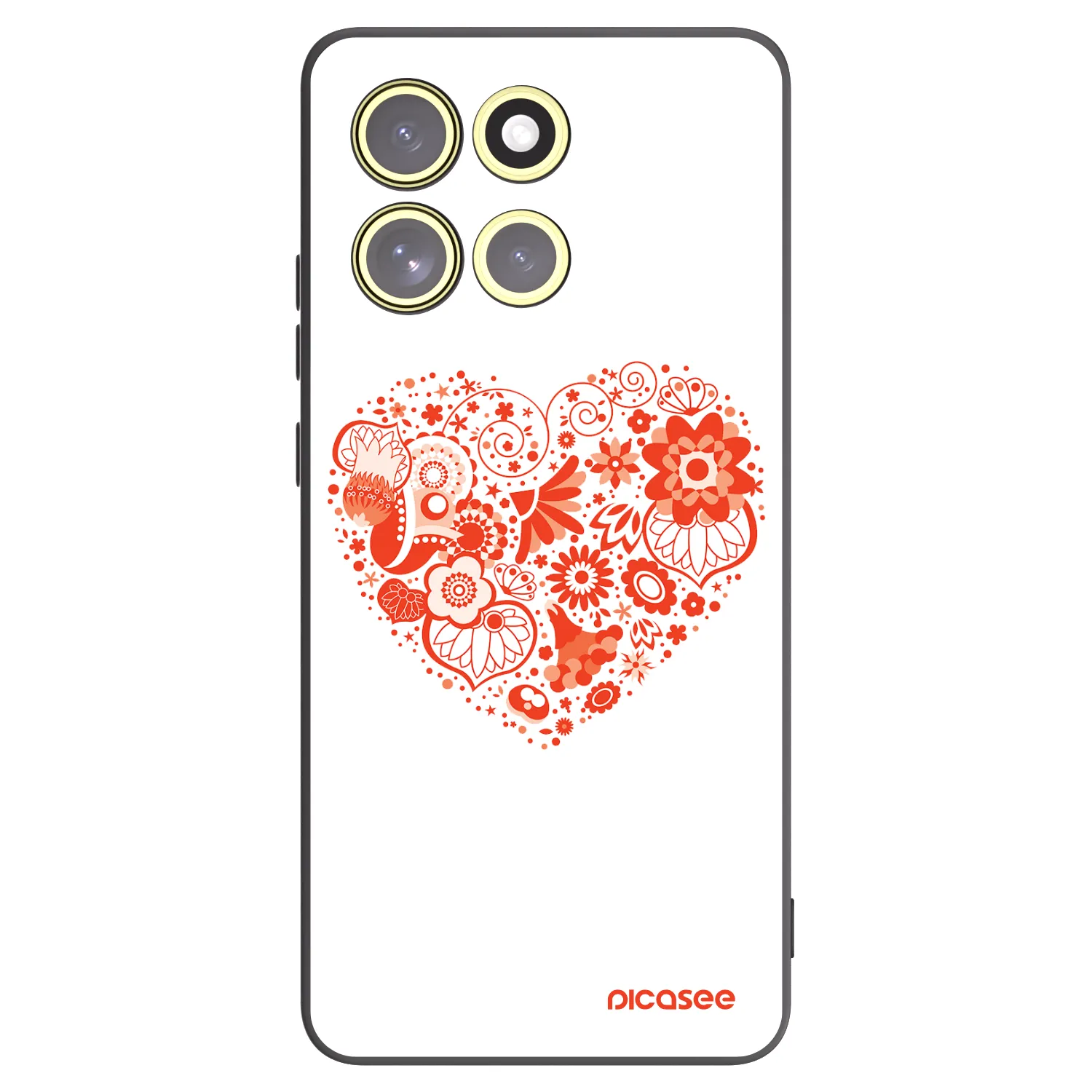 Picasee silikónový čierny obal pre Motorola Moto G86 Power 5G - Veľké srdce