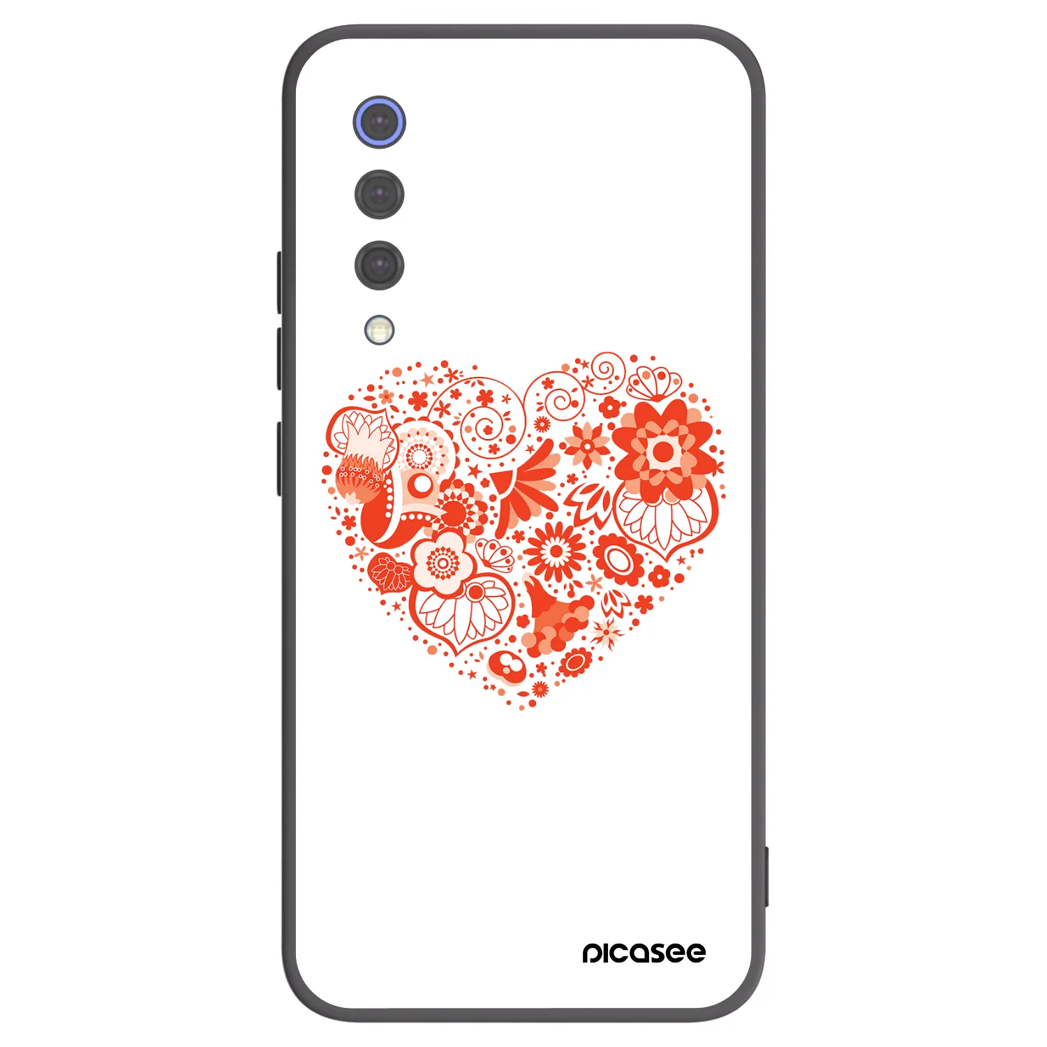 Picasee silikónový čierny obal pre Xiaomi Mi 9 SE - Veľké srdce