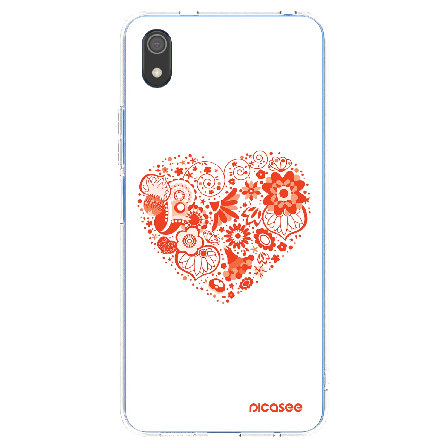 Picasee silikónový prehľadný obal pre Xiaomi Redmi 7A - Veľké srdce