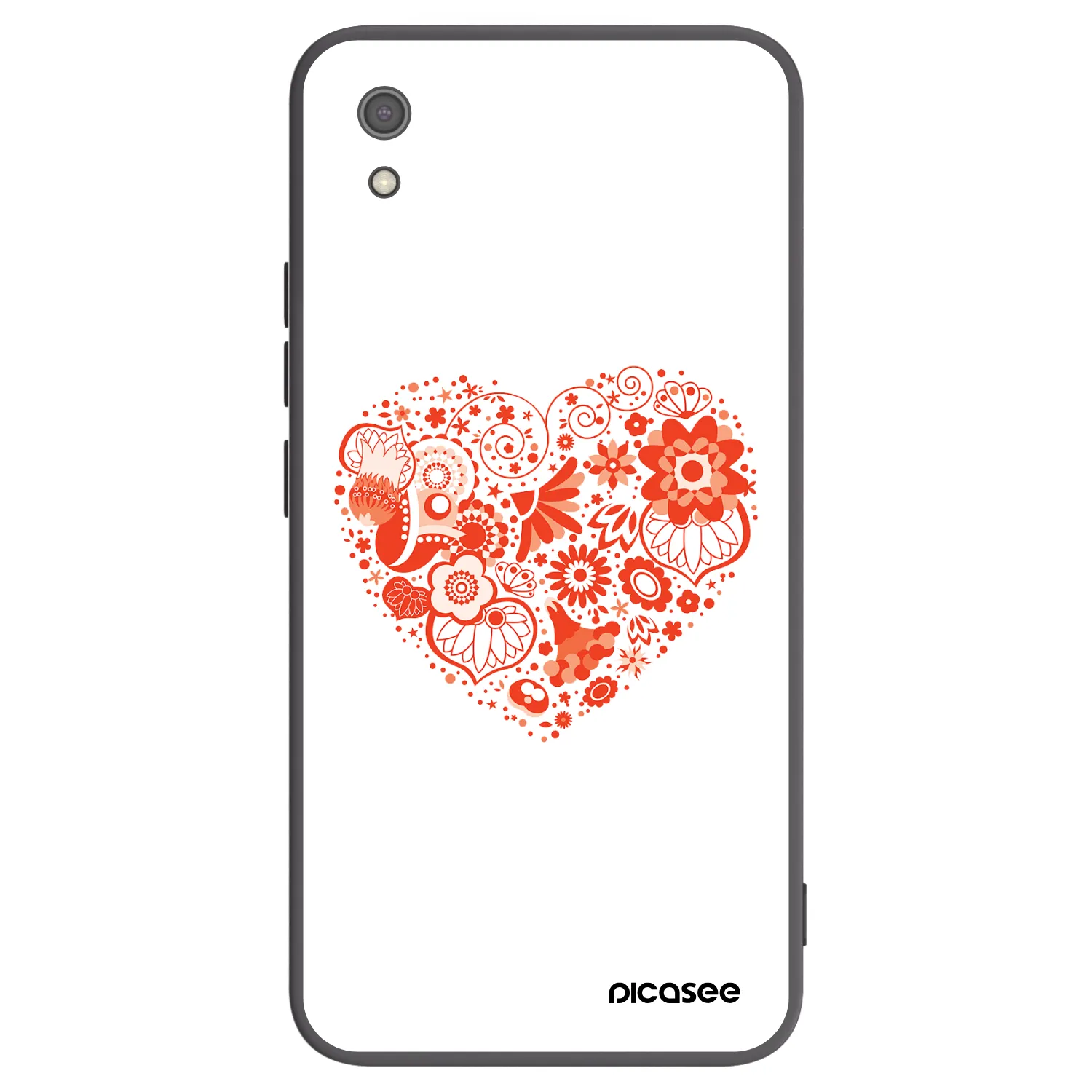 Picasee silikónový čierny obal pre Xiaomi Redmi 7A - Veľké srdce
