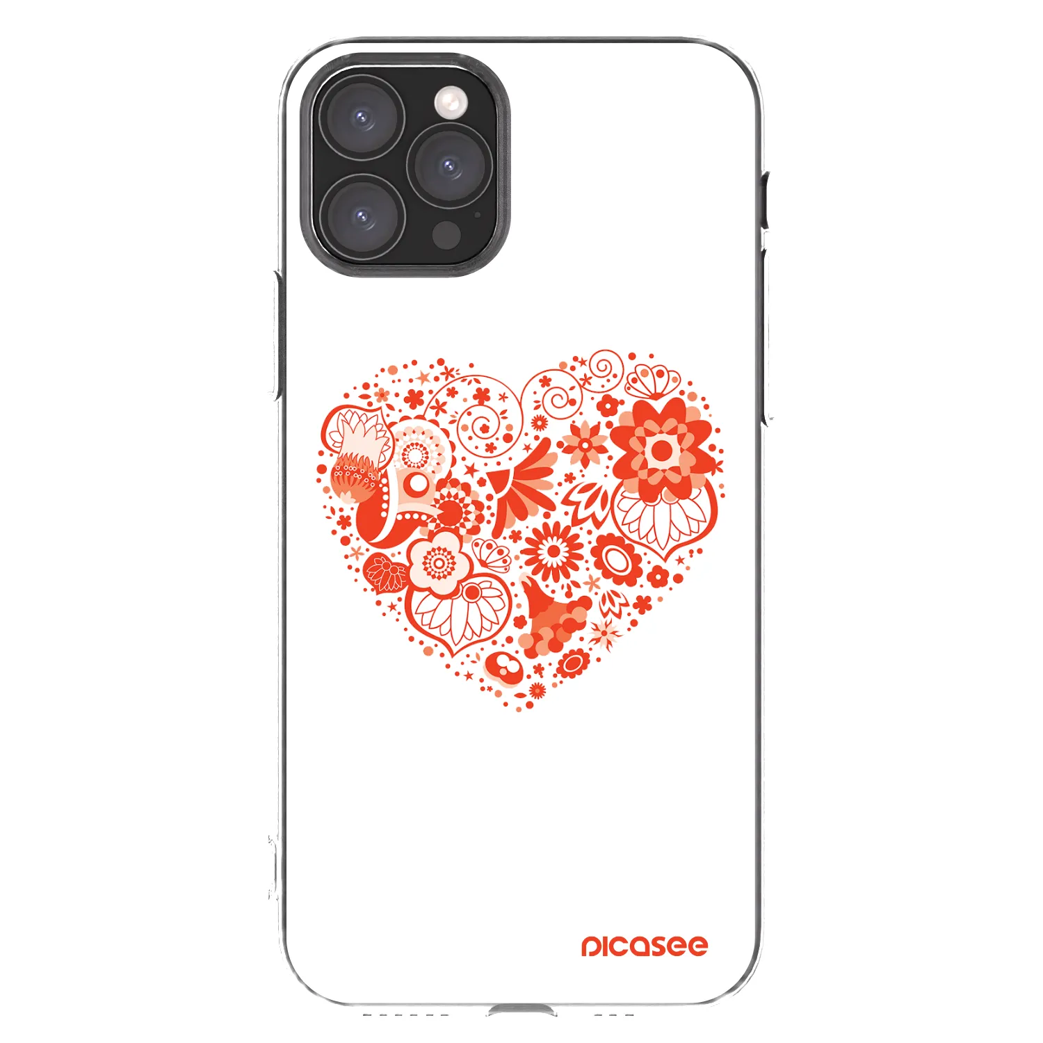 Picasee silikónový prehľadný obal pre Apple iPhone 11 Pro - Veľké srdce