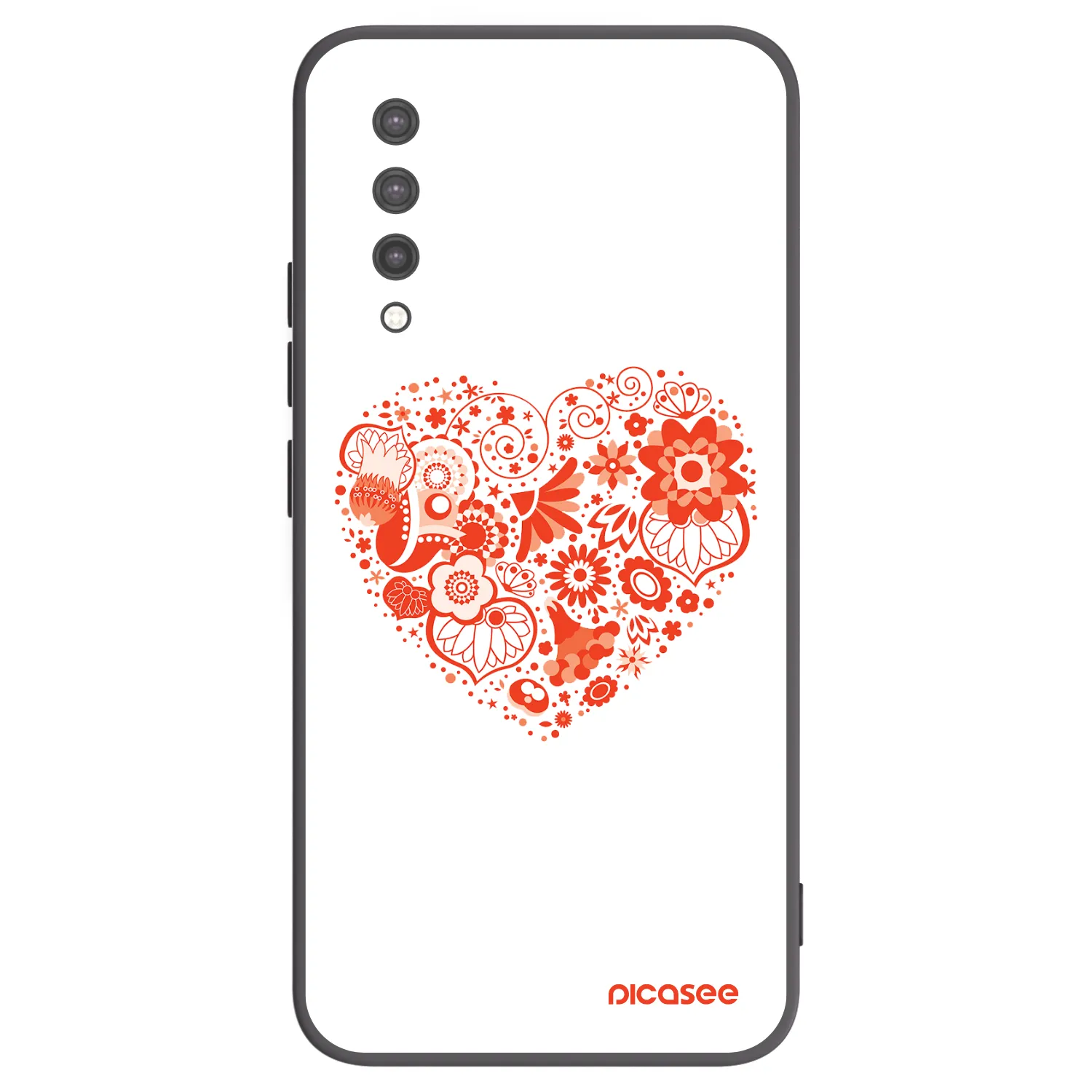 Picasee silikónový čierny obal pre Xiaomi Mi 9 Lite - Veľké srdce