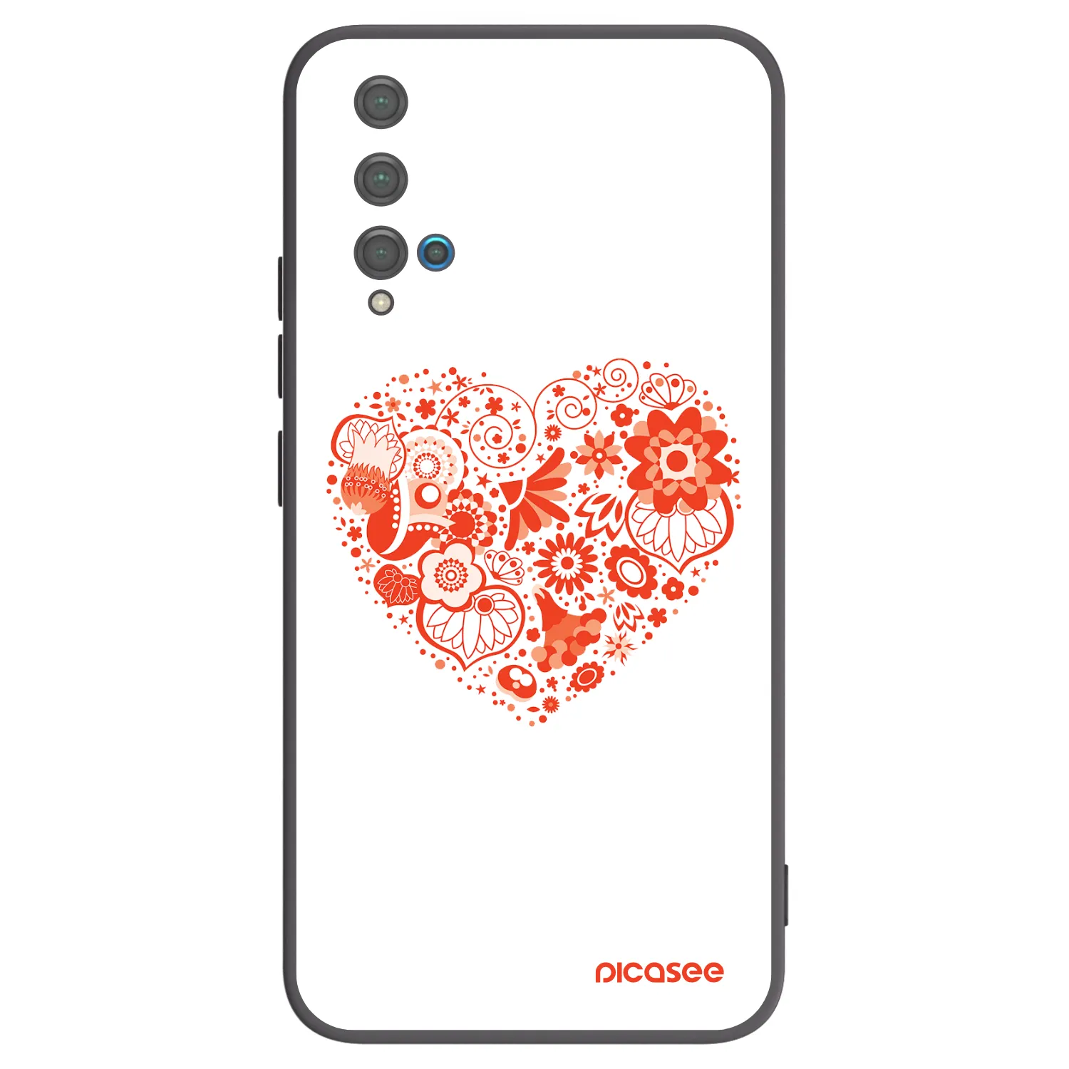 Picasee silikónový čierny obal pre Huawei Nova 5T - Veľké srdce