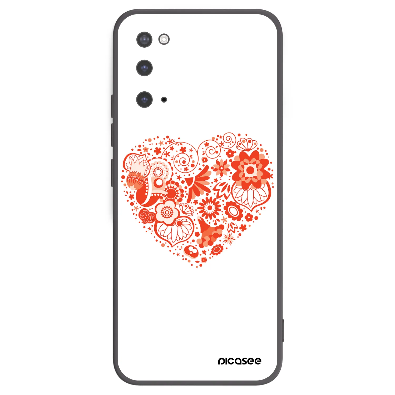 Picasee silikónový čierny obal pre Samsung Galaxy S20 G980F - Veľké srdce
