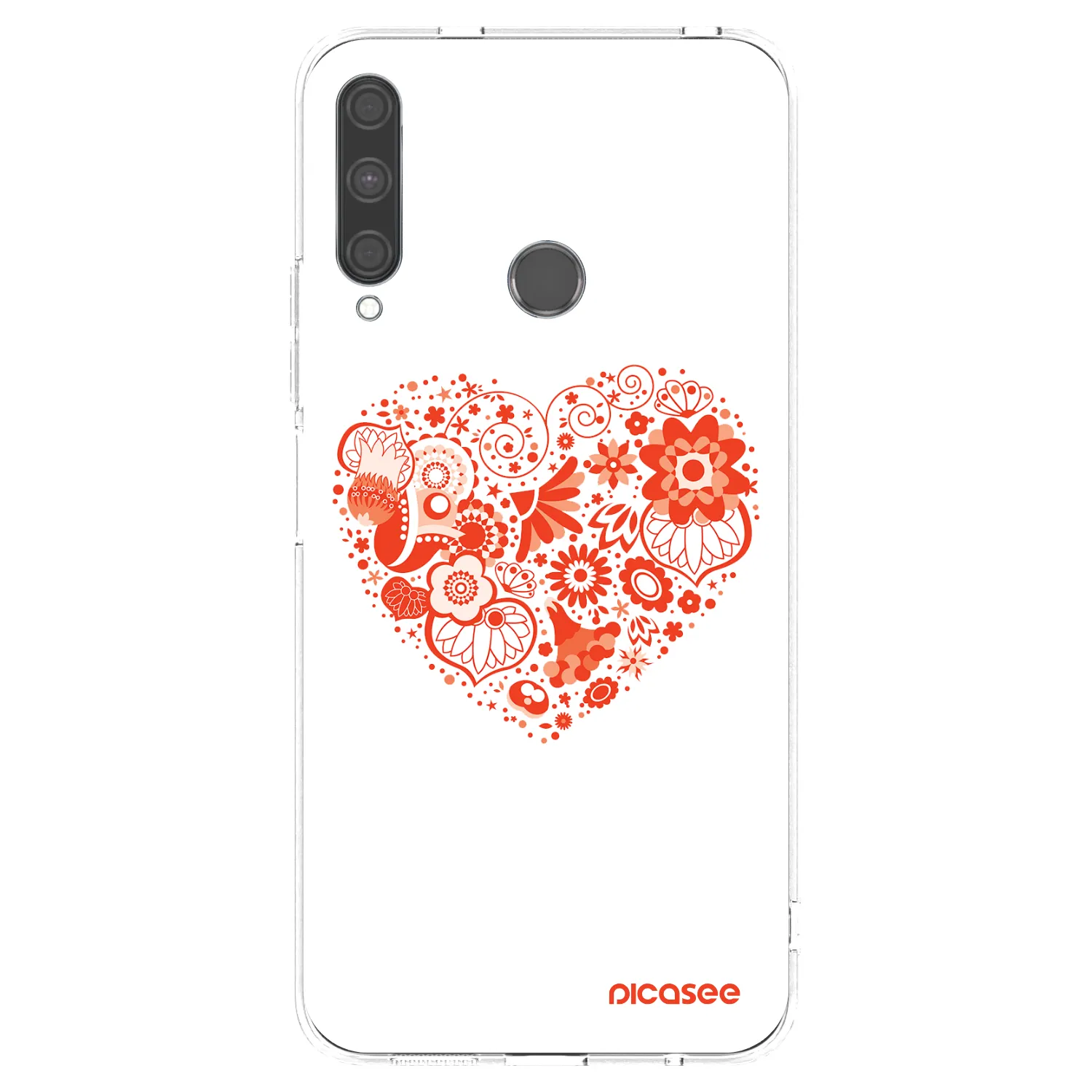 Picasee silikónový prehľadný obal pre Huawei P40 Lite E - Veľké srdce