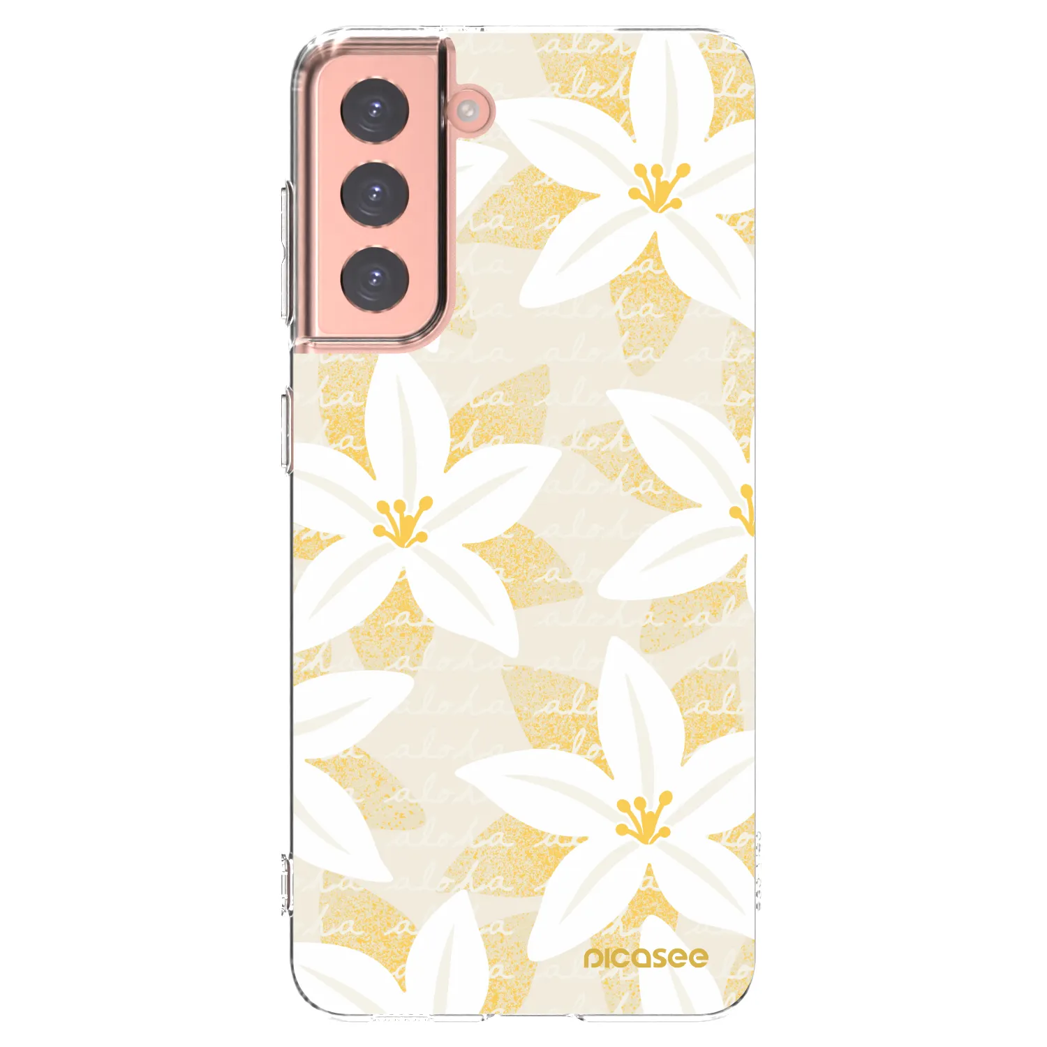 Picasee silikónový prehľadný obal pre Samsung Galaxy S21 5G G991B - Island Leave