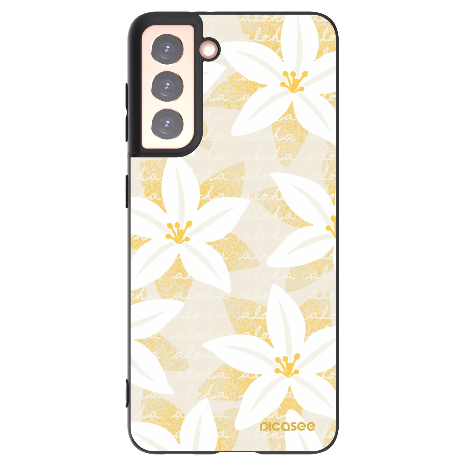 Picasee silikónový čierny obal pre Samsung Galaxy S21 5G G991B - Island Leave