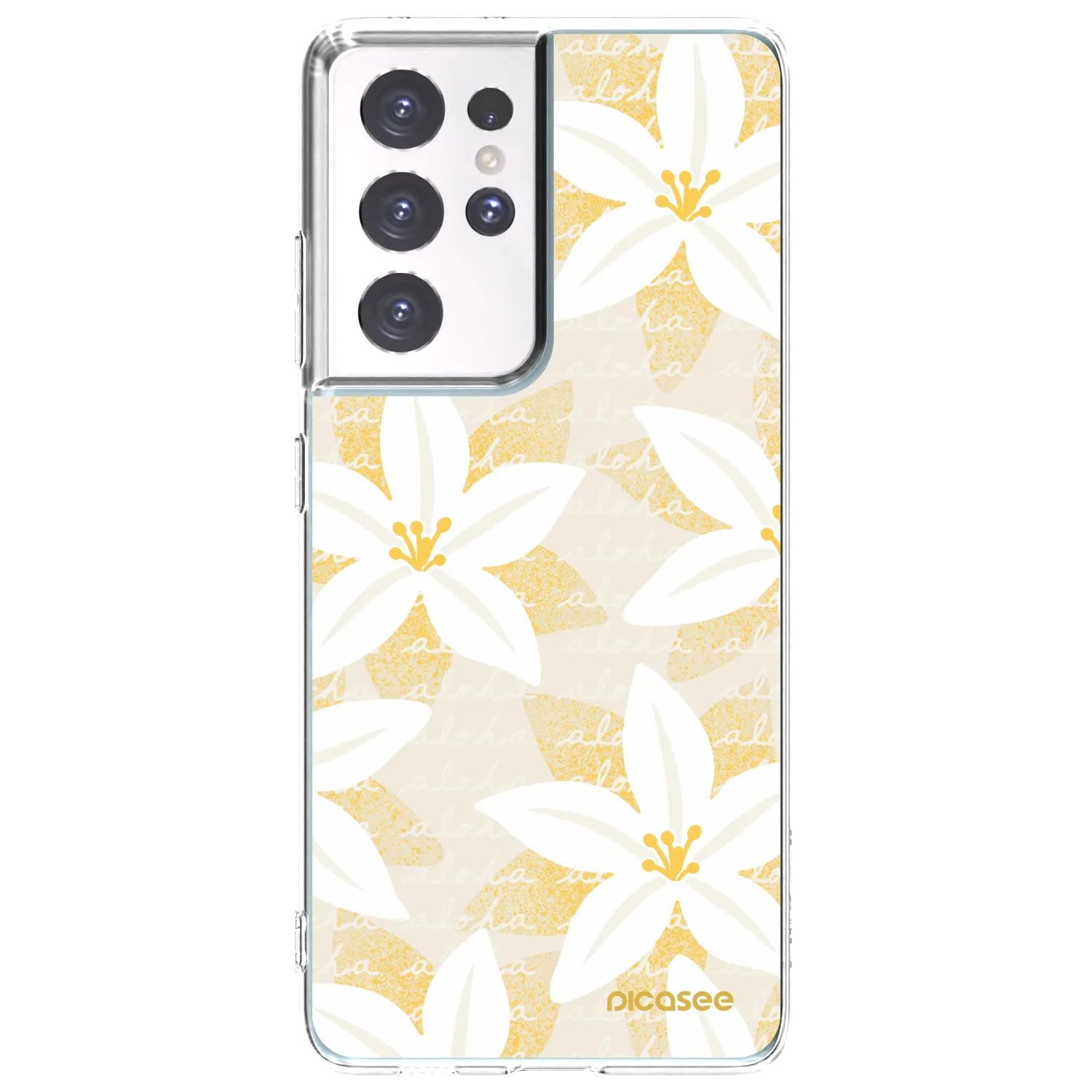 Picasee silikónový prehľadný obal pre Samsung Galaxy S21 Ultra 5G G998B - Island Leave
