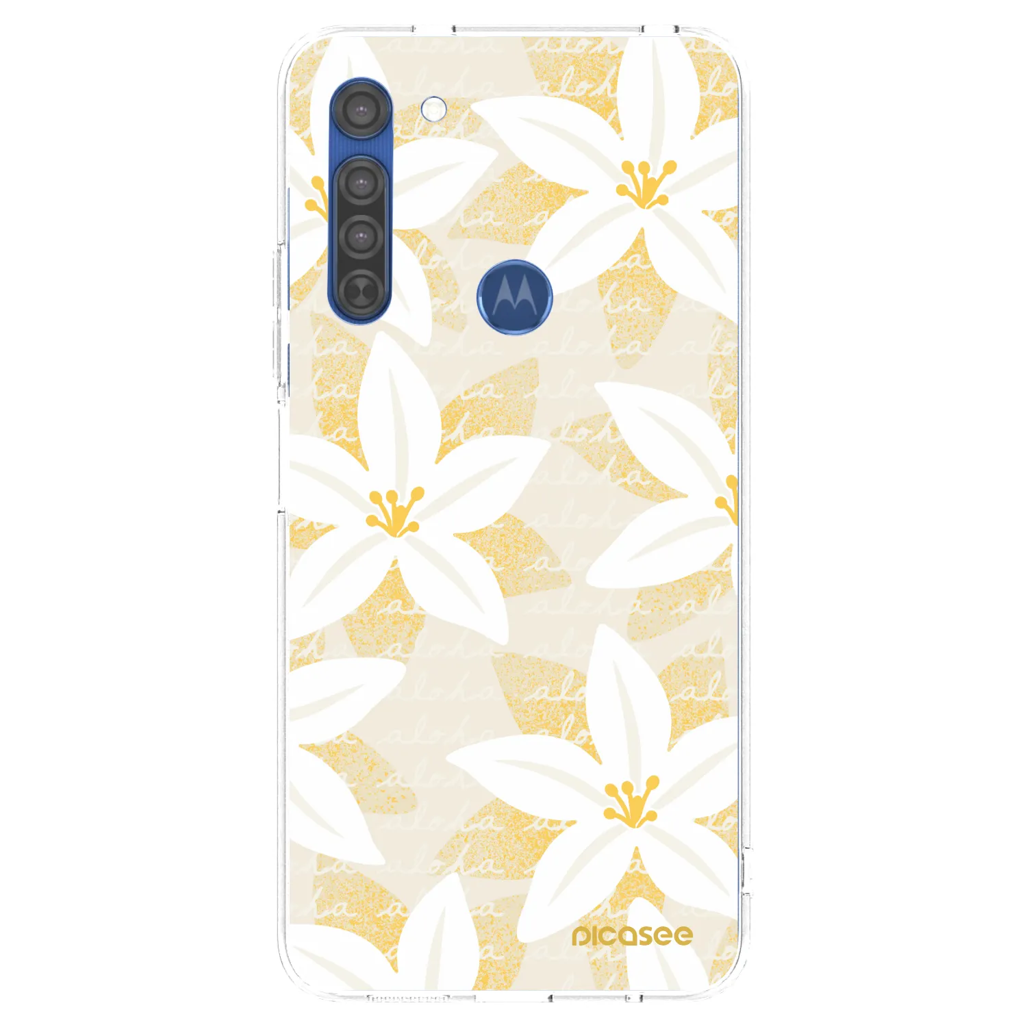 Picasee silikónový prehľadný obal pre Motorola Moto G8 - Island Leave