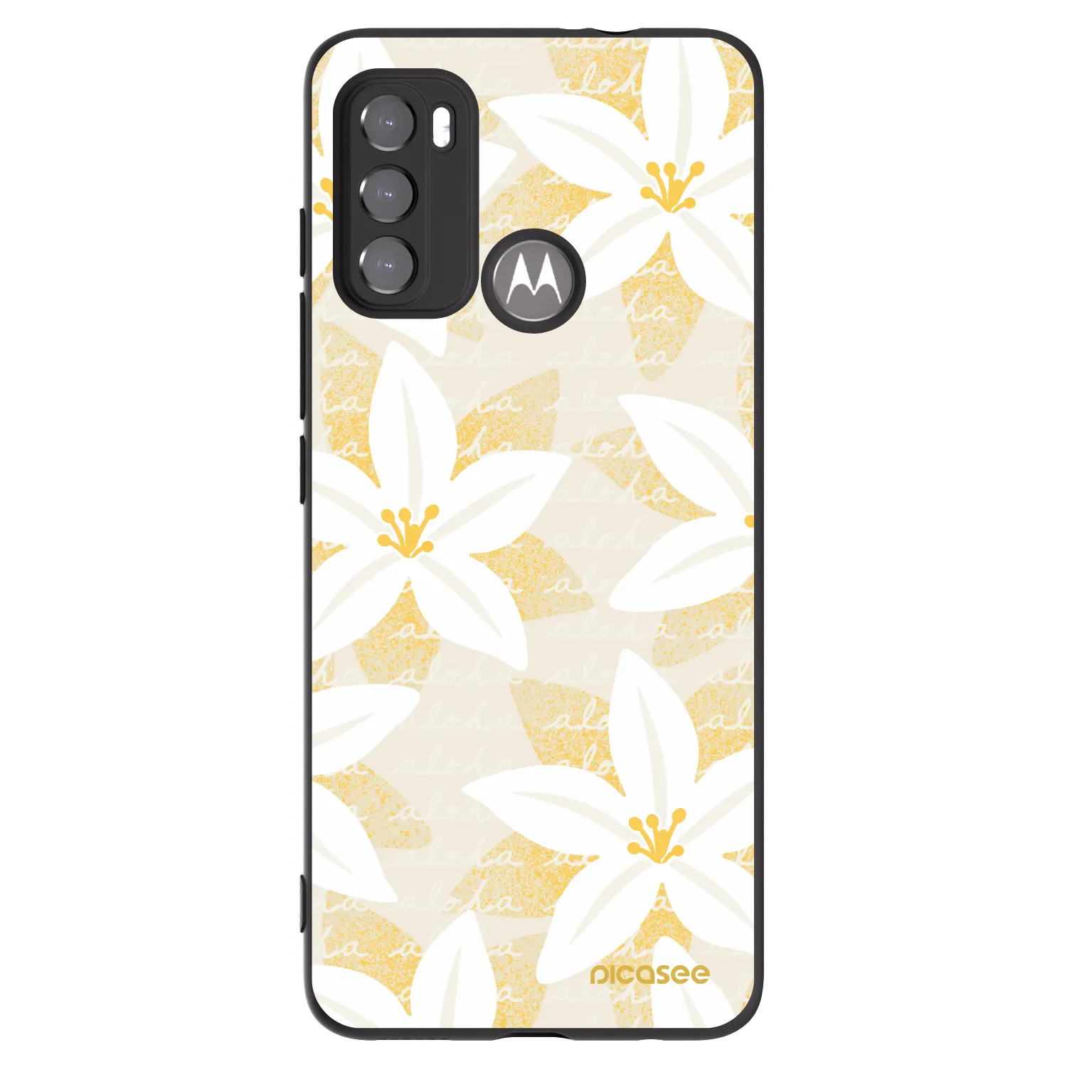 Picasee silikónový čierny obal pre Motorola Moto G60 - Island Leave