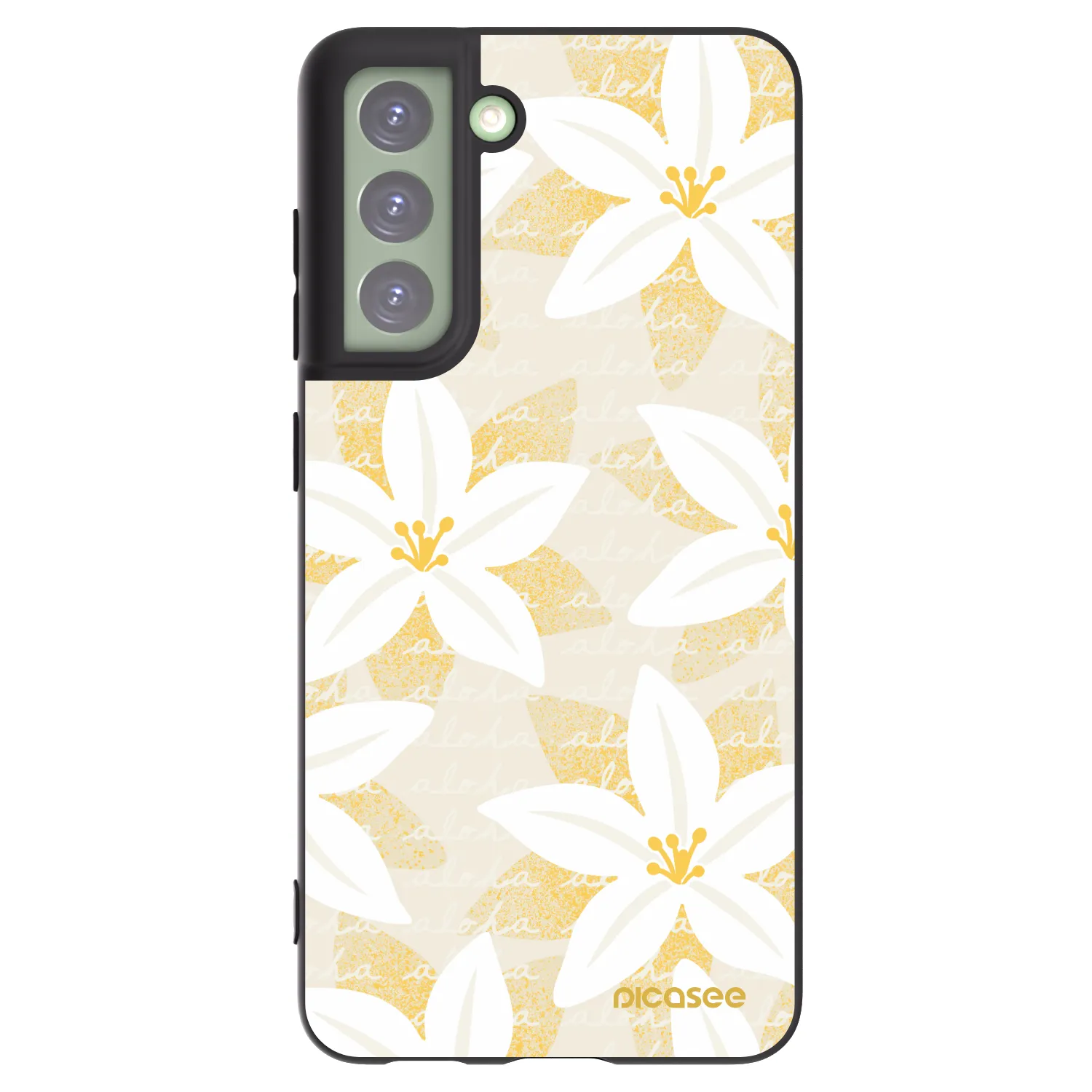 Picasee silikónový čierny obal pre Samsung Galaxy S21 FE 5G - Island Leave