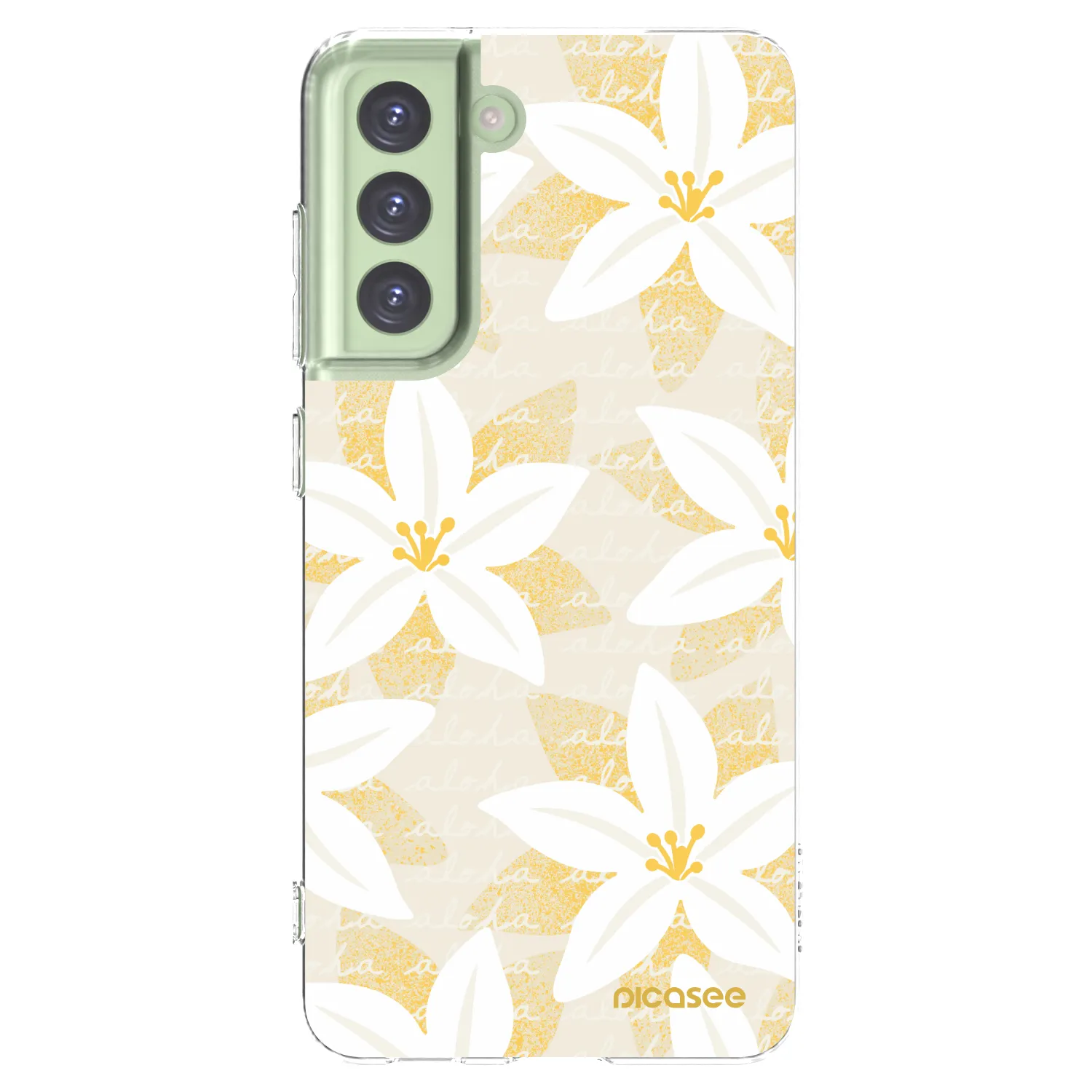 Picasee silikónový prehľadný obal pre Samsung Galaxy S21 FE 5G - Island Leave