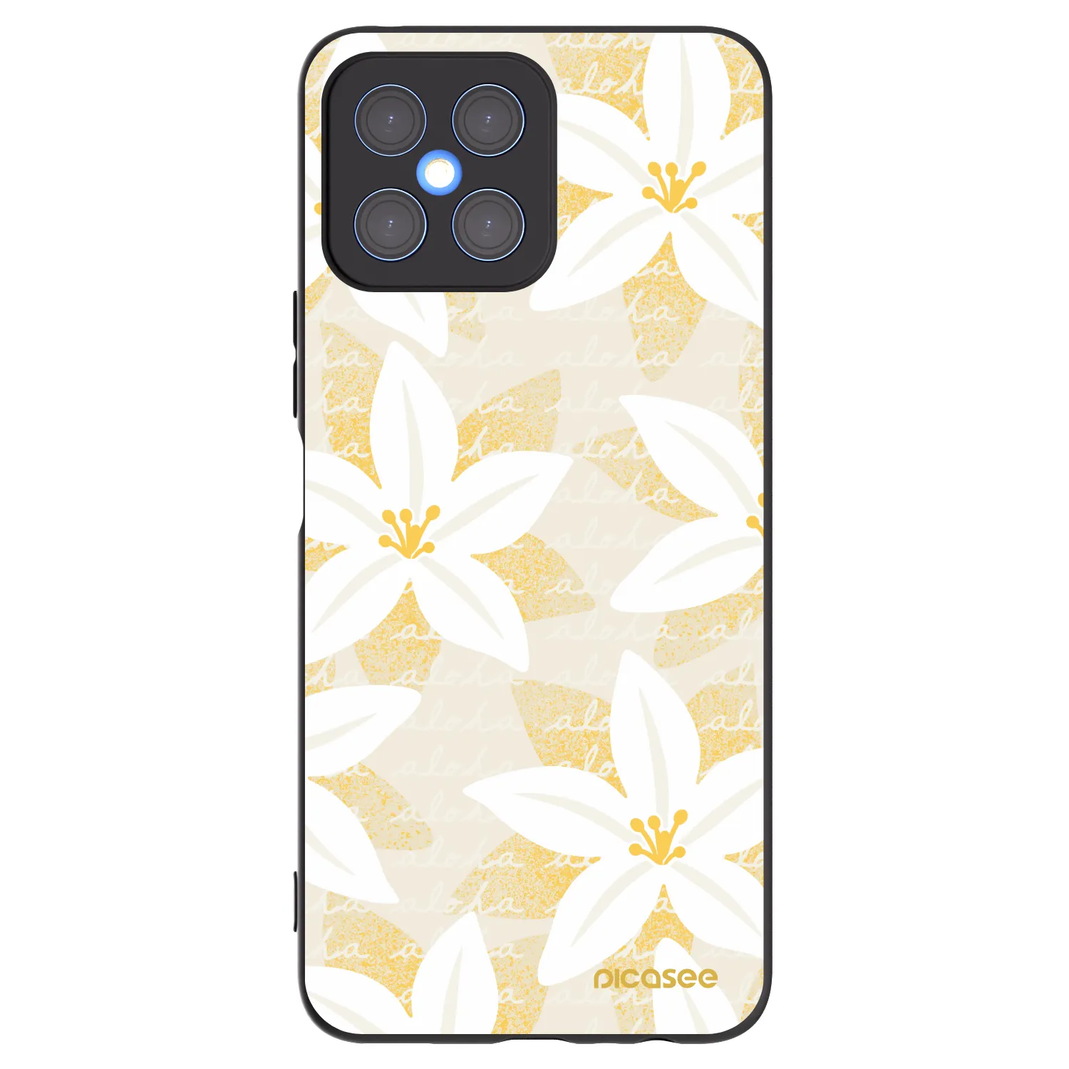 Picasee silikónový čierny obal pre Honor X8 4G - Island Leave