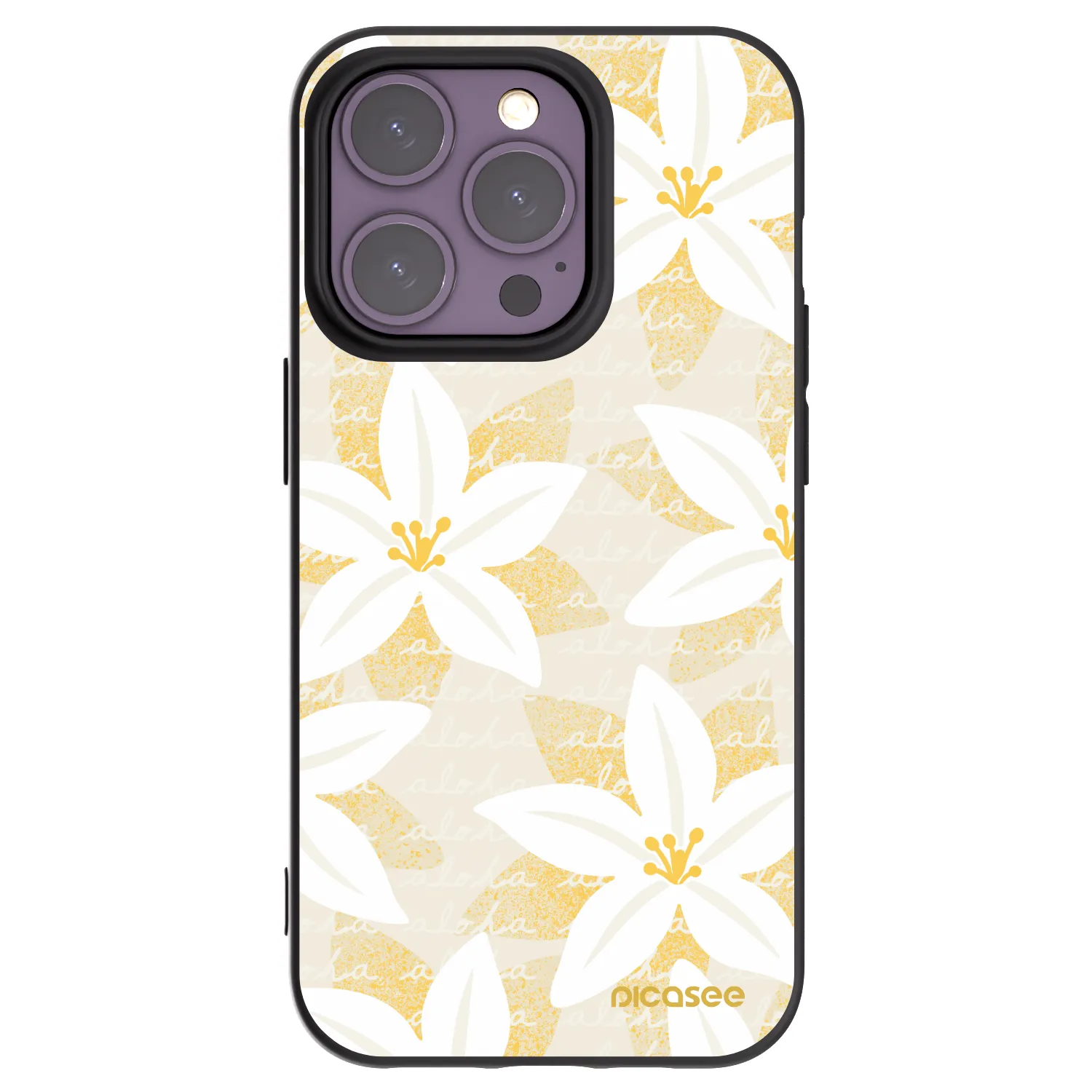 Picasee silikónový čierny obal pre Apple iPhone 14 Pro - Island Leave