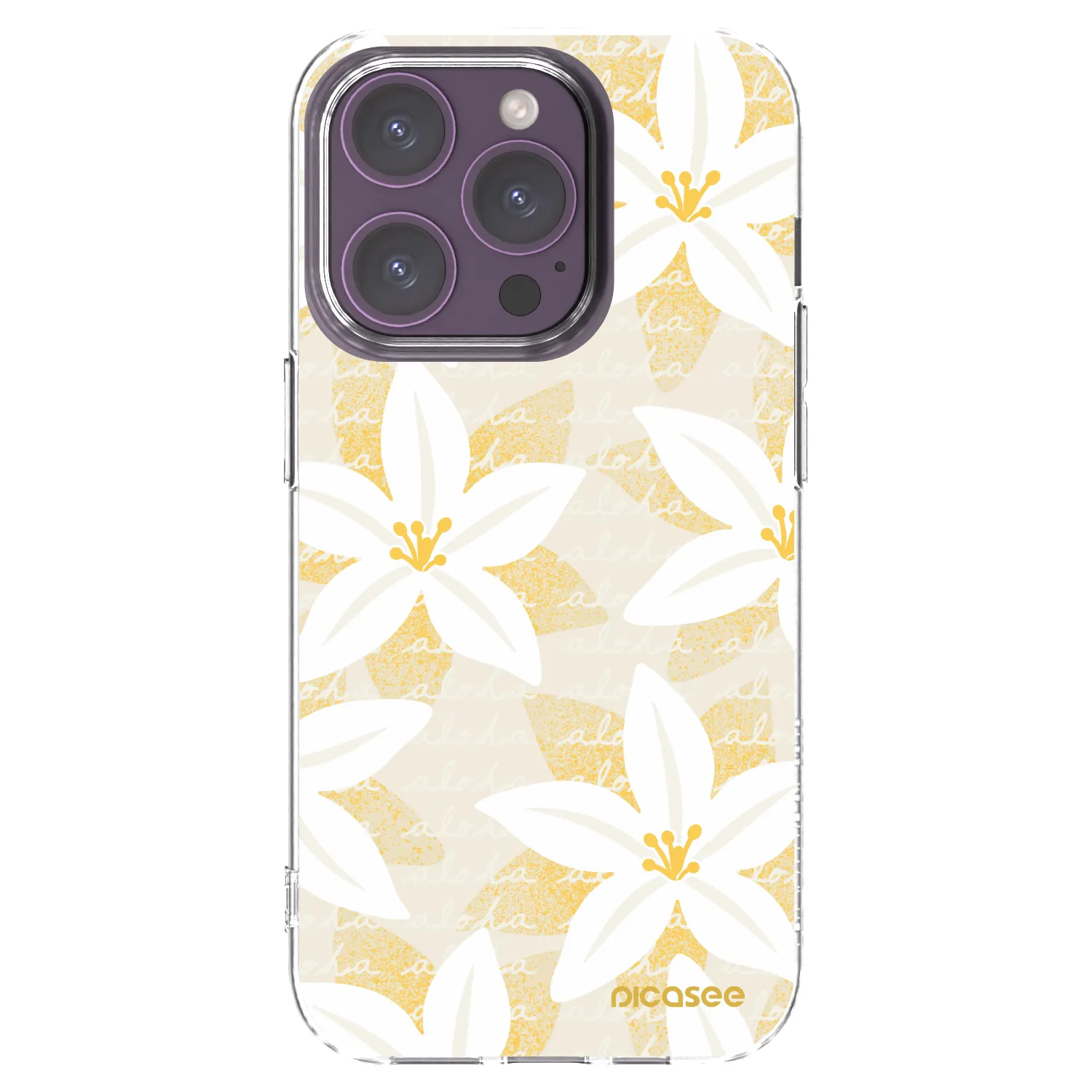 Picasee silikónový prehľadný obal pre Apple iPhone 14 Pro - Island Leave