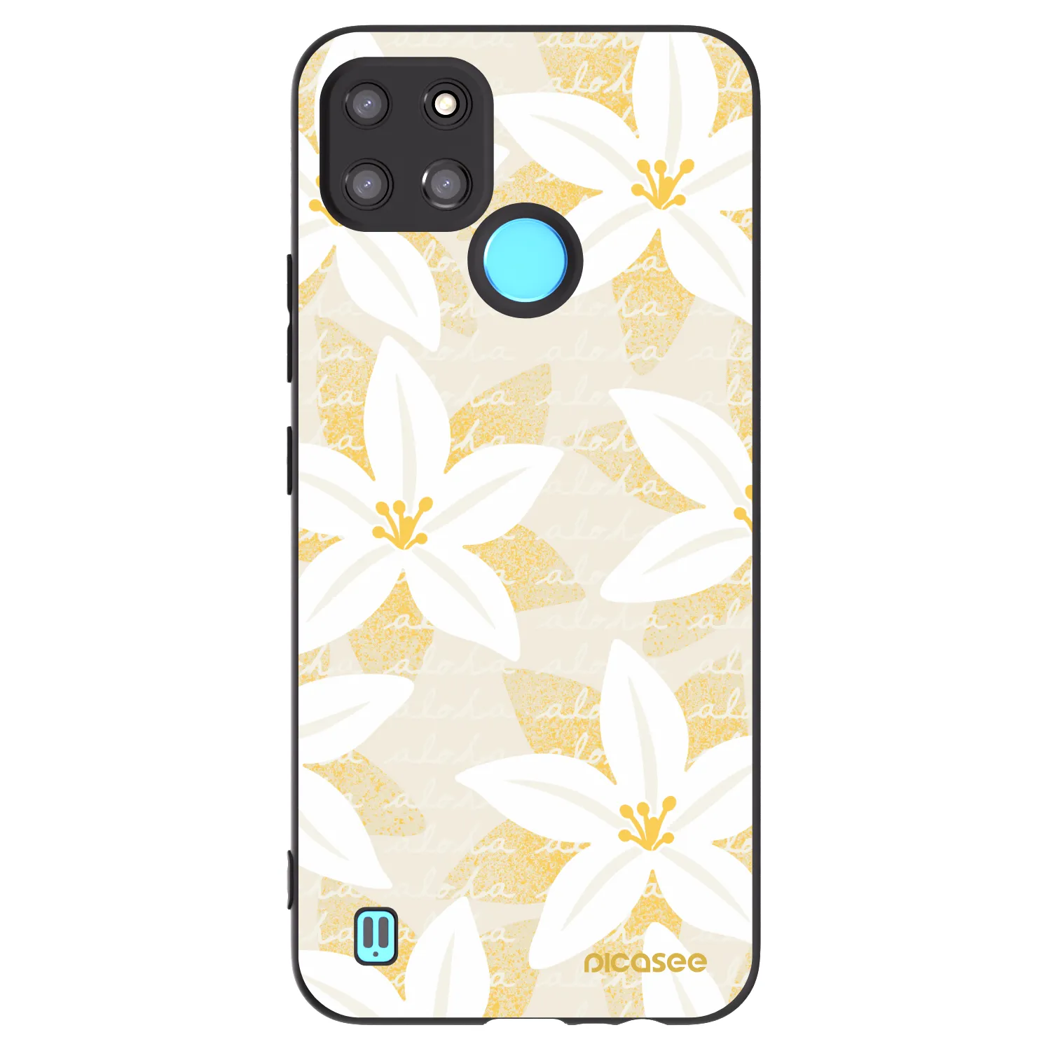 Picasee silikónový čierny obal pre Realme C21Y - Island Leave