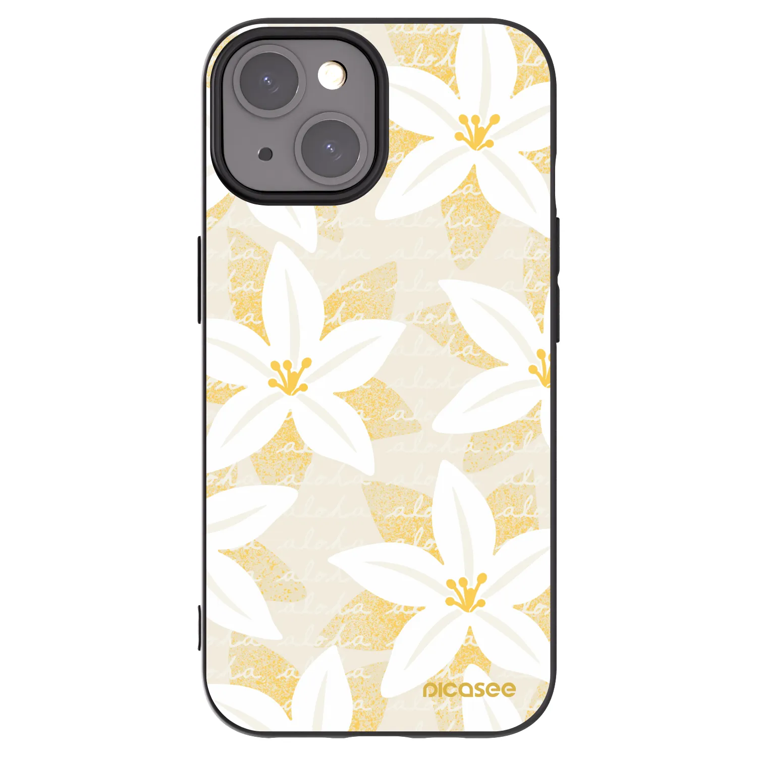 Picasee silikónový čierny obal pre Apple iPhone 15 - Island Leave
