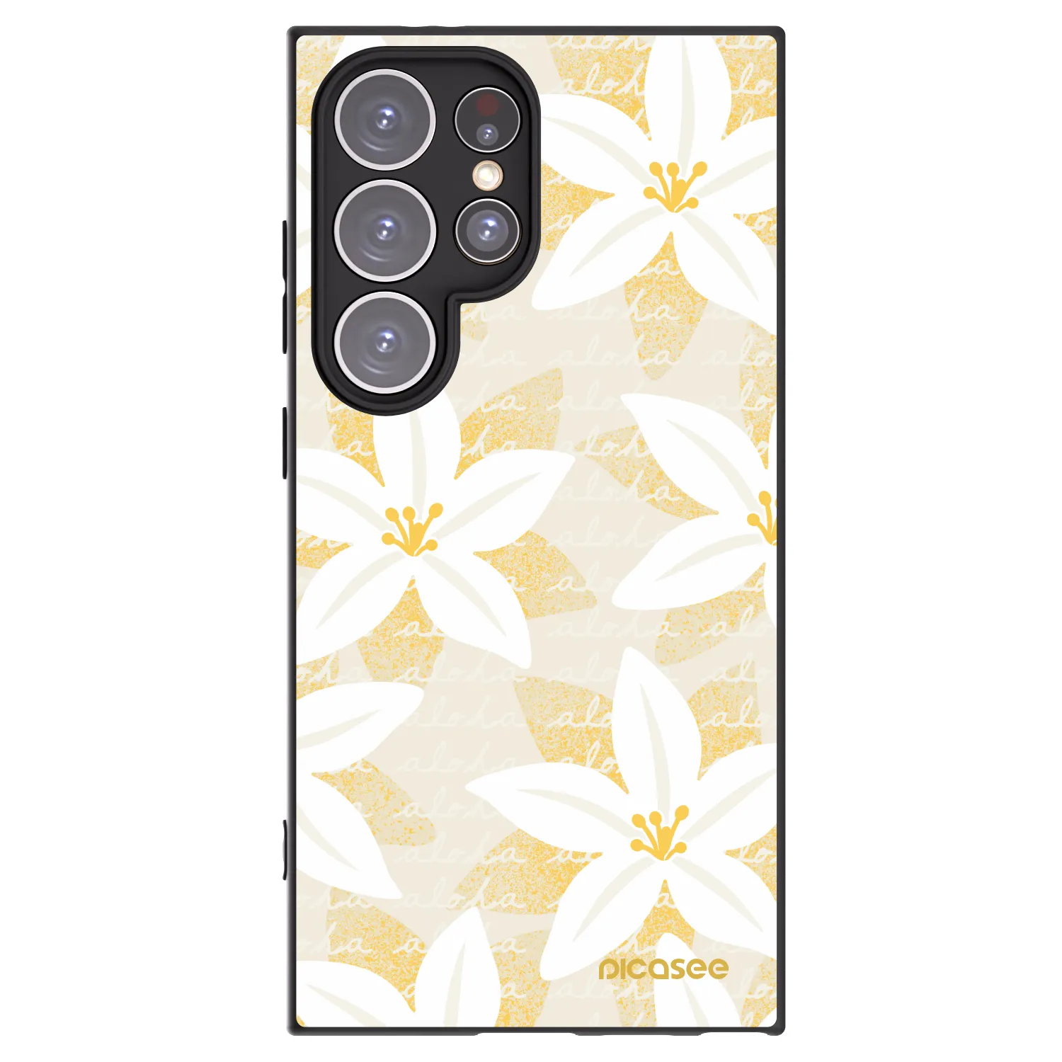 Picasee silikónový čierny obal pre Samsung Galaxy S24 Ultra S928B 5G - Island Leave