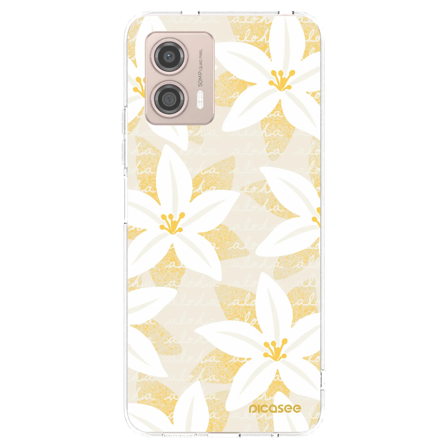 Picasee silikónový prehľadný obal pre Motorola Moto G53 5G - Island Leave