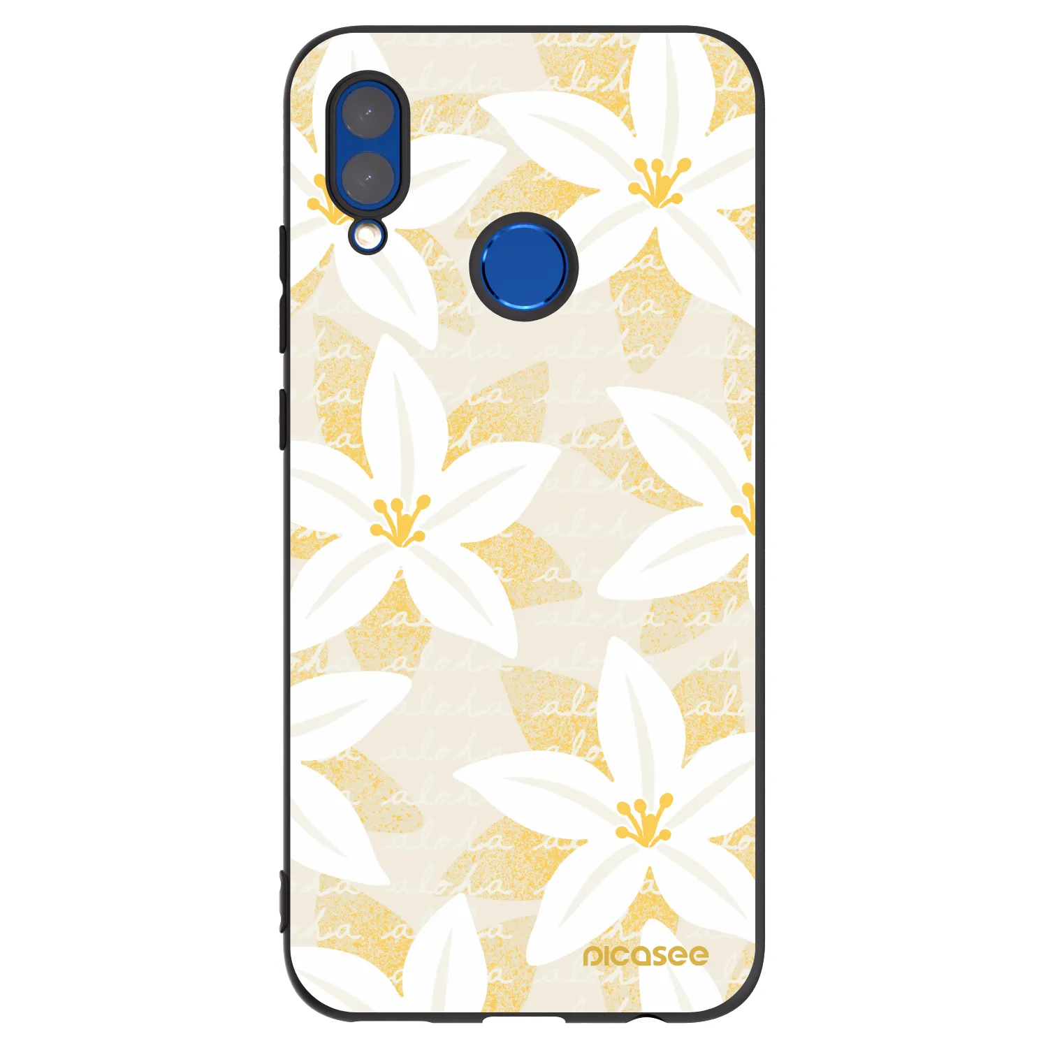 Picasee silikónový čierny obal pre Honor 10 Lite - Island Leave