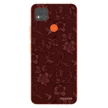 Picasee silikónový prehľadný obal pre Xiaomi Redmi 9C - Red Elegance