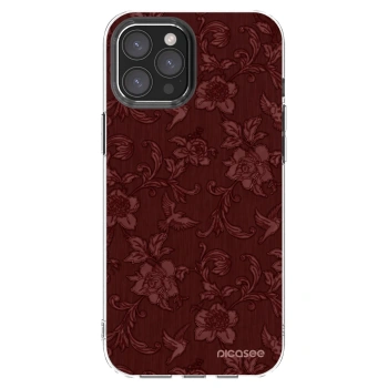 Picasee silikónový prehľadný obal pre Apple iPhone 12 Pro Max - Red Elegance