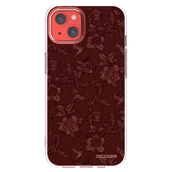 Picasee silikónový prehľadný obal pre Apple iPhone 13 - Red Elegance