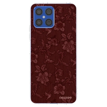 Picasee silikónový prehľadný obal pre Honor X8 4G - Red Elegance