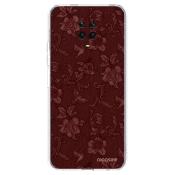 Picasee silikónový prehľadný obal pre Xiaomi Redmi Note 9S - Red Elegance