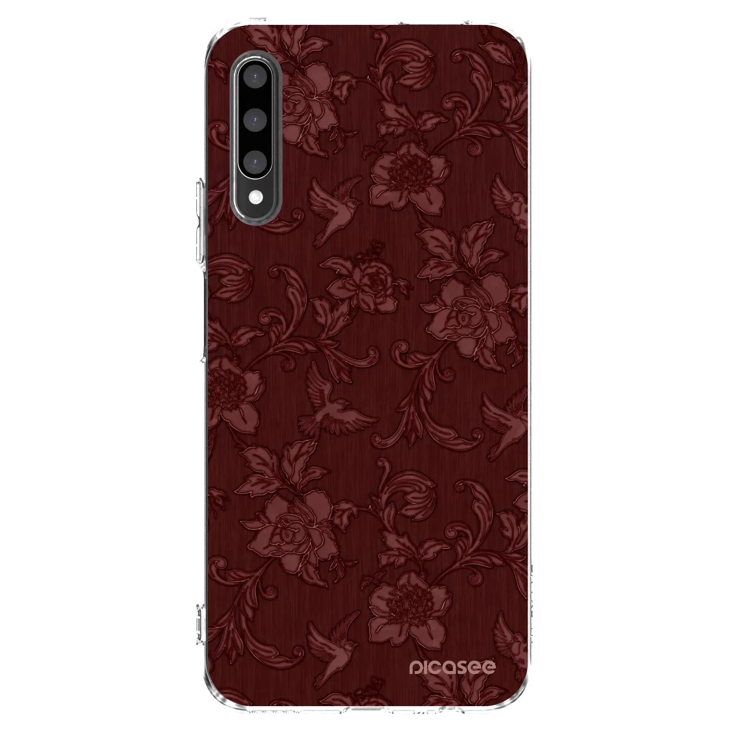 Picasee silikónový prehľadný obal pre Honor 9X Pro - Red Elegance