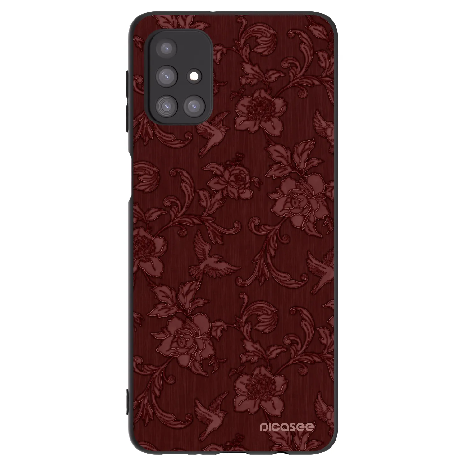 Picasee silikónový čierny obal pre Samsung Galaxy M31s - Red Elegance