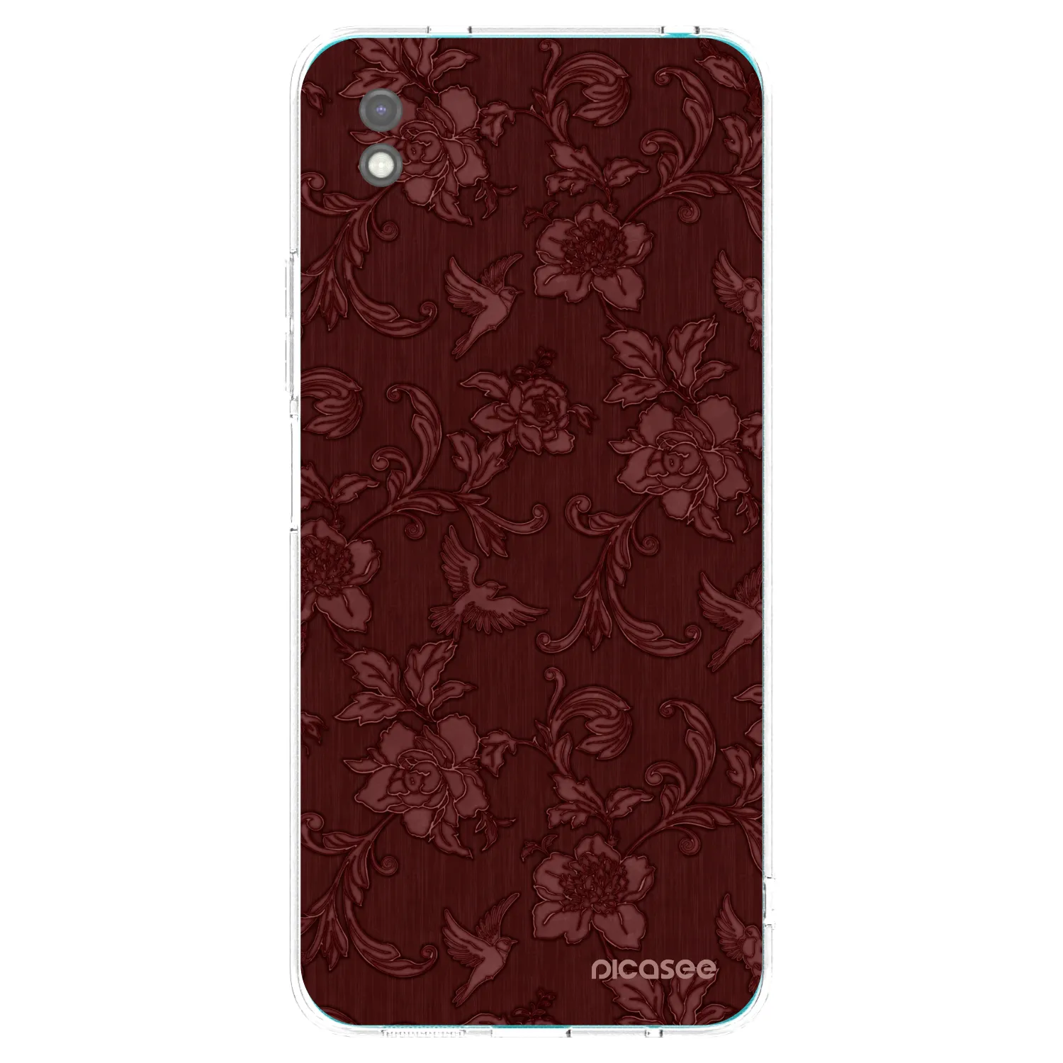 Picasee silikónový čierny obal pre Xiaomi Redmi 9A - Red Elegance