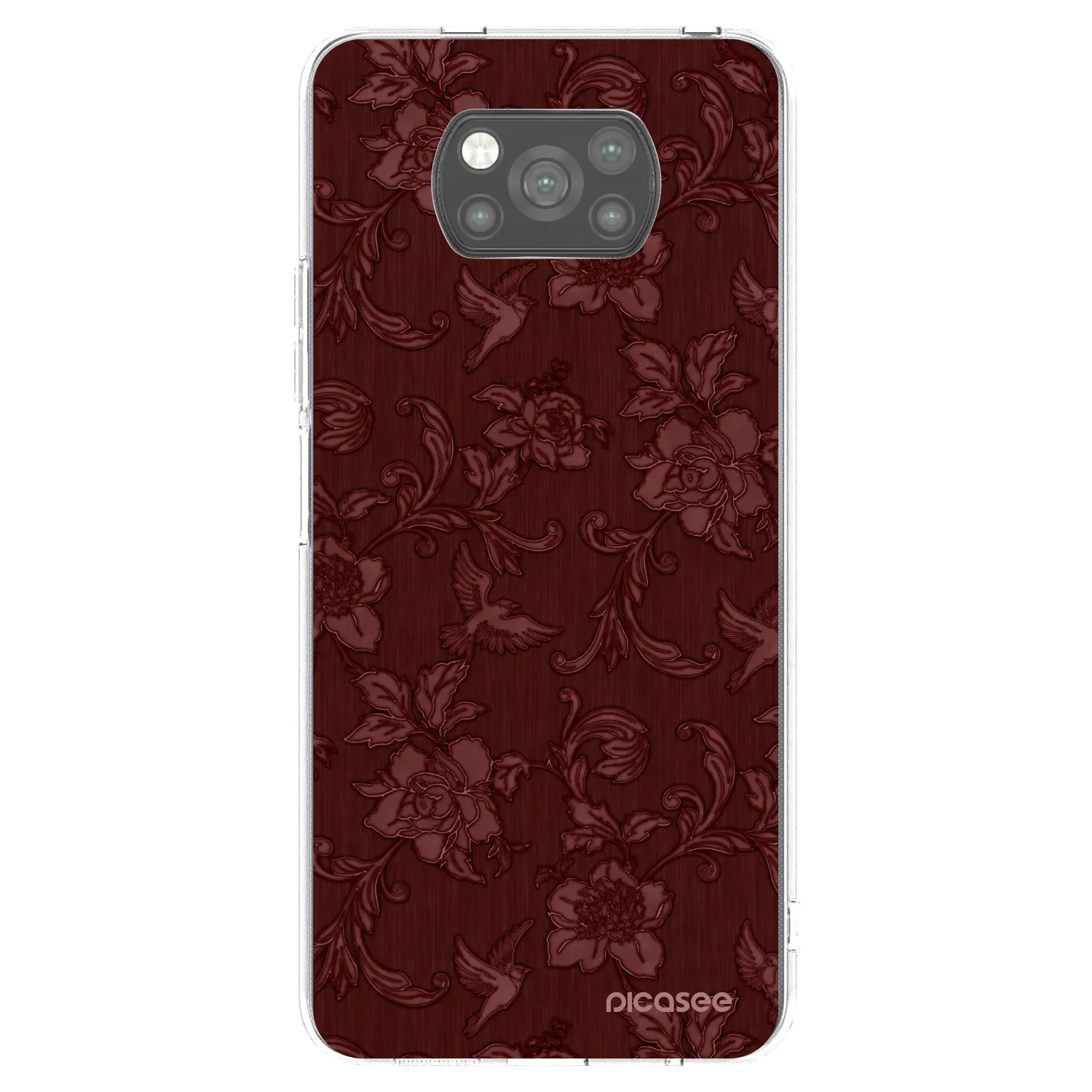 Picasee silikónový čierny obal pre Xiaomi Poco X3 - Red Elegance