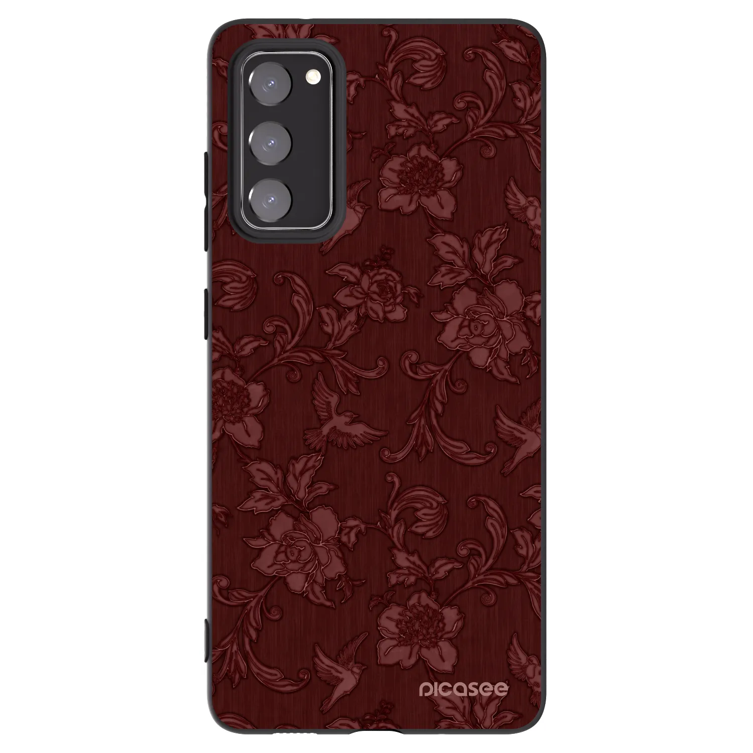 Picasee silikónový čierny obal pre Samsung Galaxy S20 FE - Red Elegance
