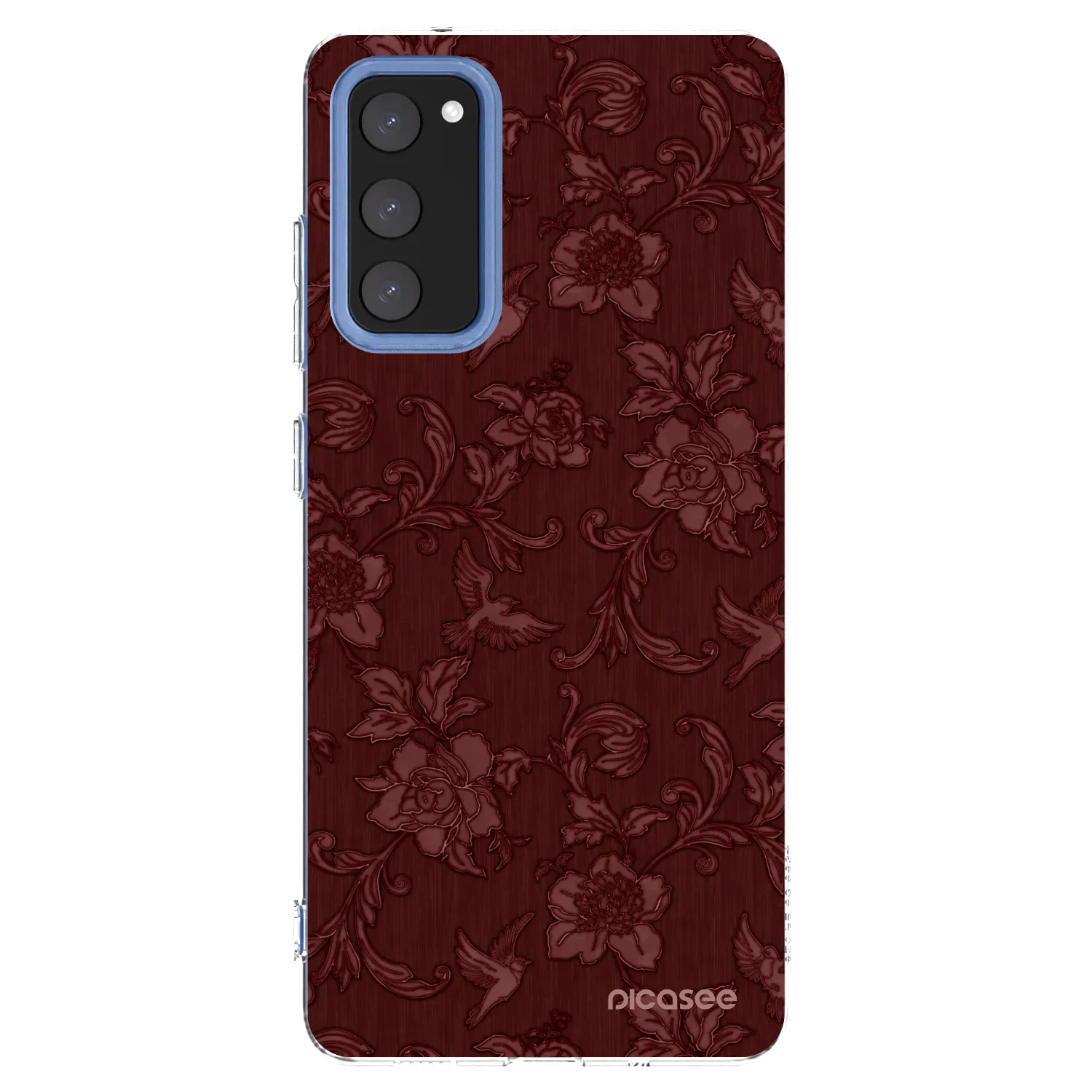 Picasee silikónový prehľadný obal pre Samsung Galaxy S20 FE - Red Elegance