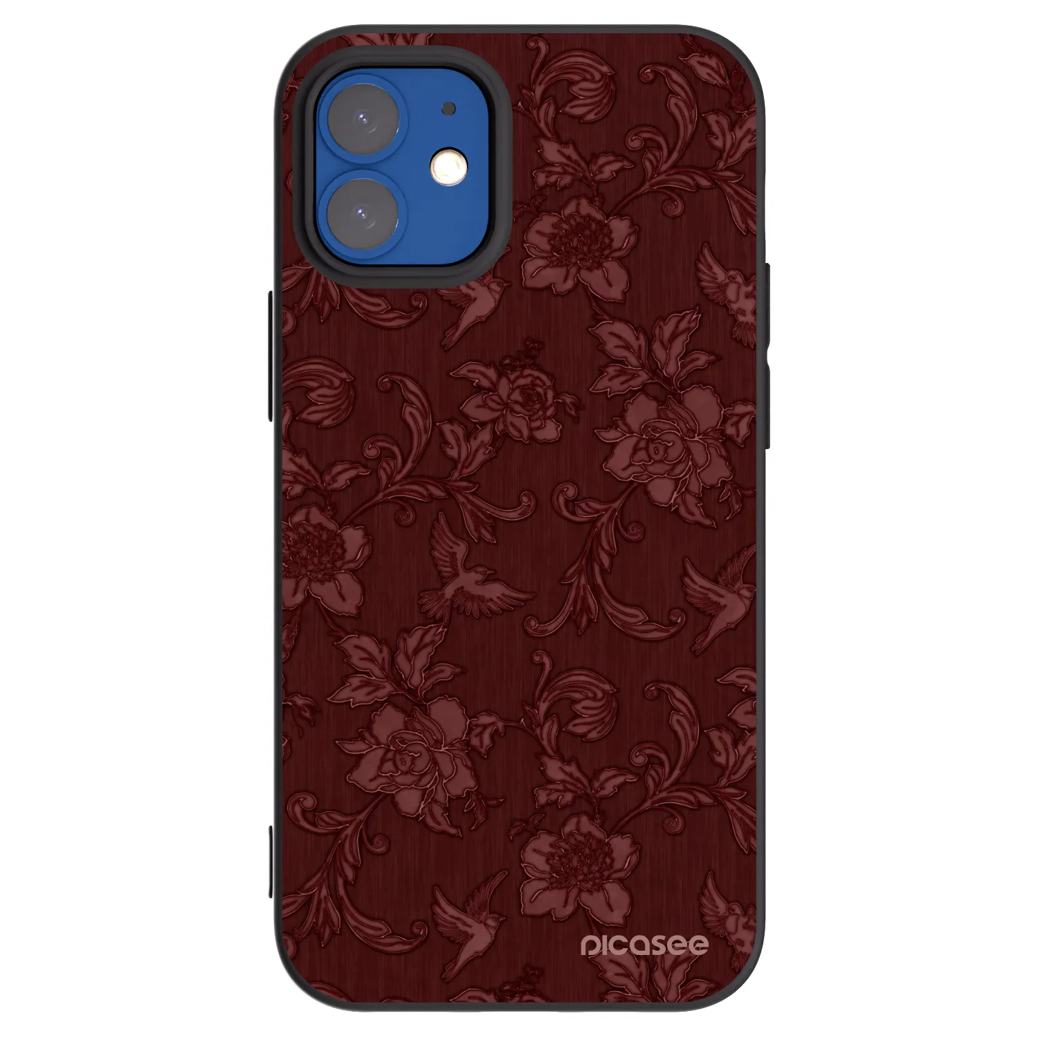 Picasee silikónový čierny obal pre Apple iPhone 12 mini - Red Elegance