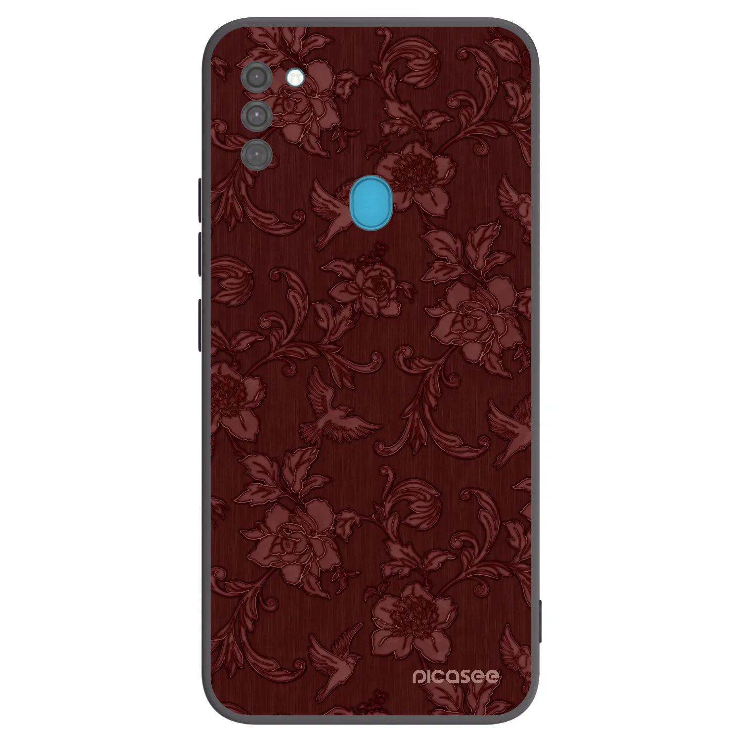 Picasee silikónový čierny obal pre Samsung Galaxy M11 - Red Elegance