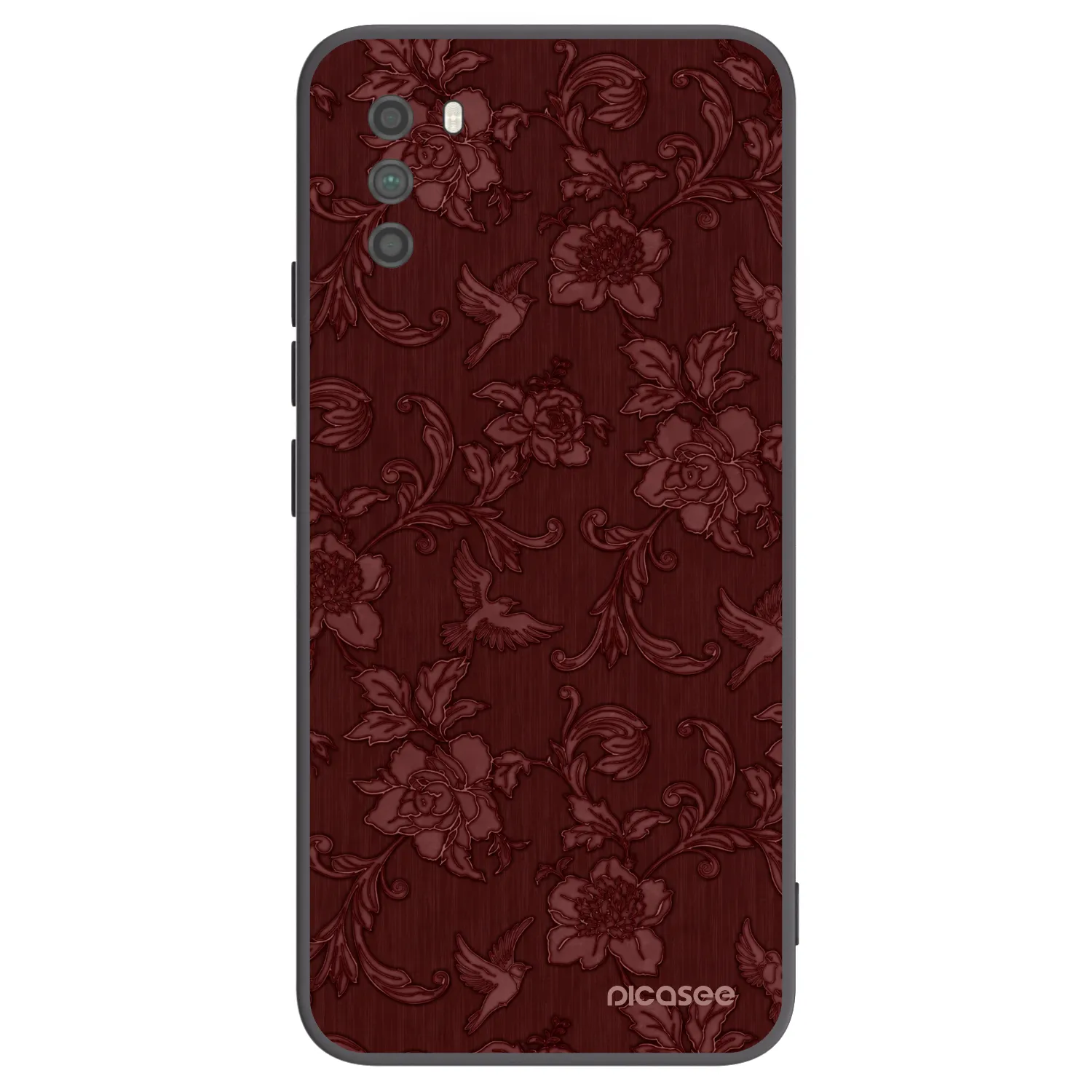Picasee silikónový čierny obal pre Xiaomi Poco M3 - Red Elegance