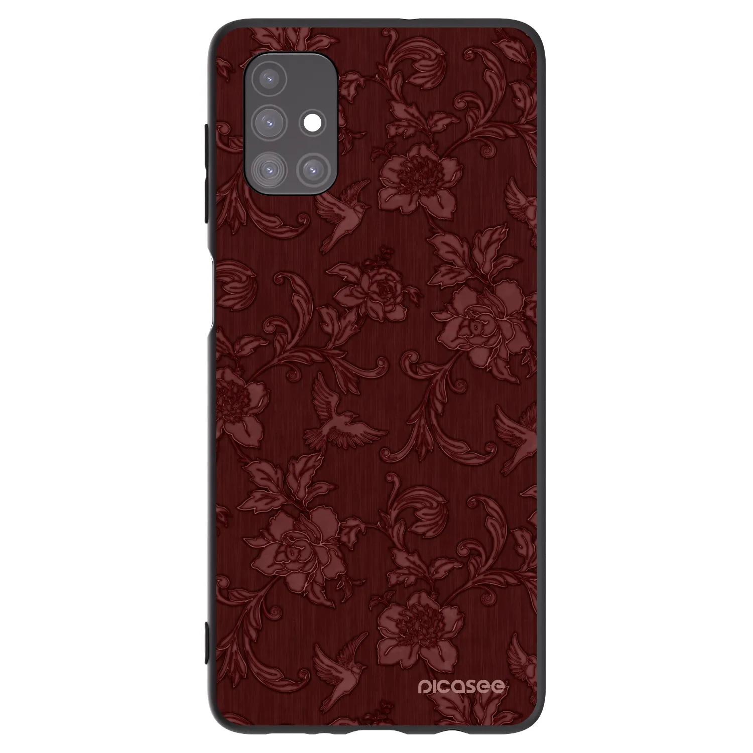 Picasee silikónový čierny obal pre Samsung Galaxy M51 M515F - Red Elegance