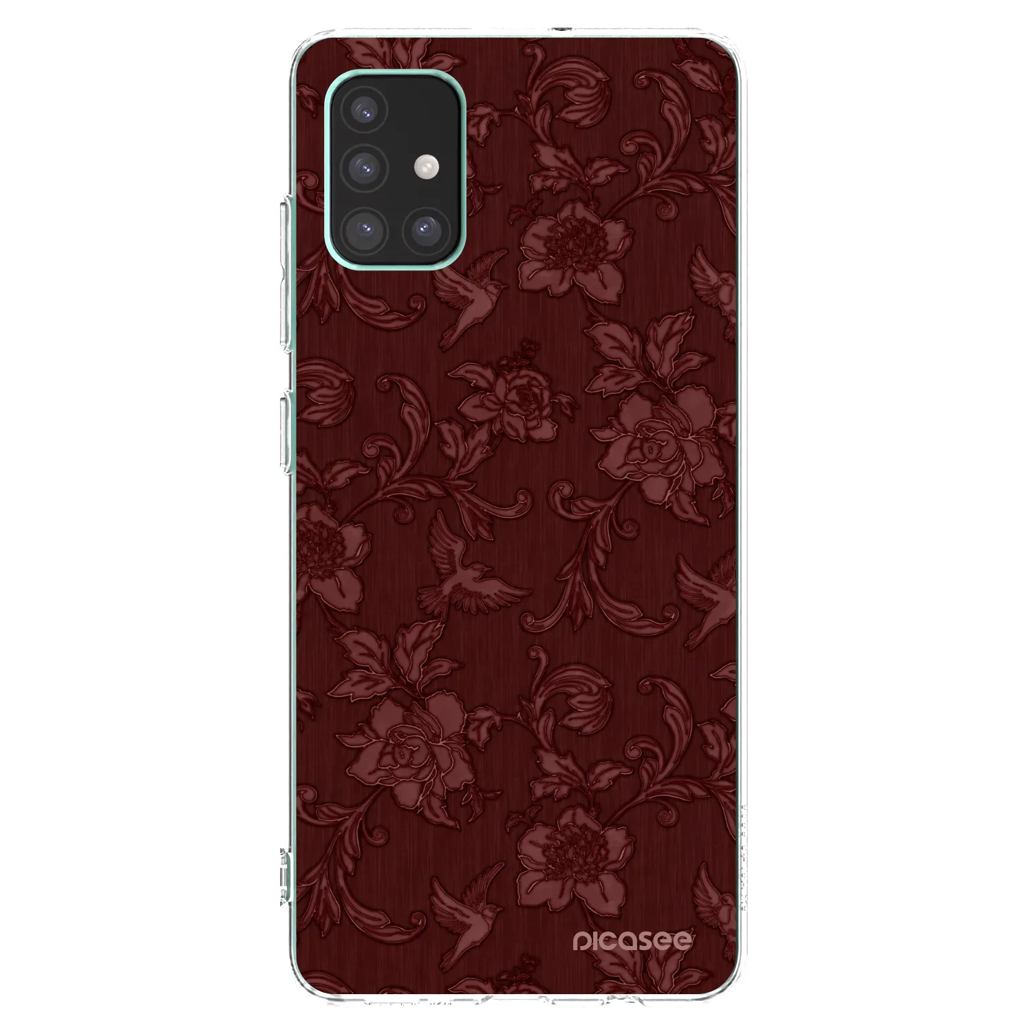 Picasee silikónový prehľadný obal pre Samsung Galaxy M51 M515F - Red Elegance