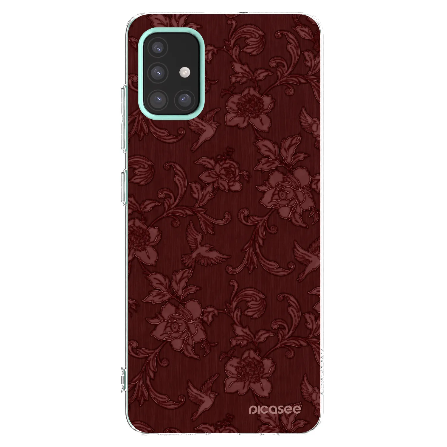 Picasee silikónový prehľadný obal pre Samsung Galaxy M31s - Red Elegance