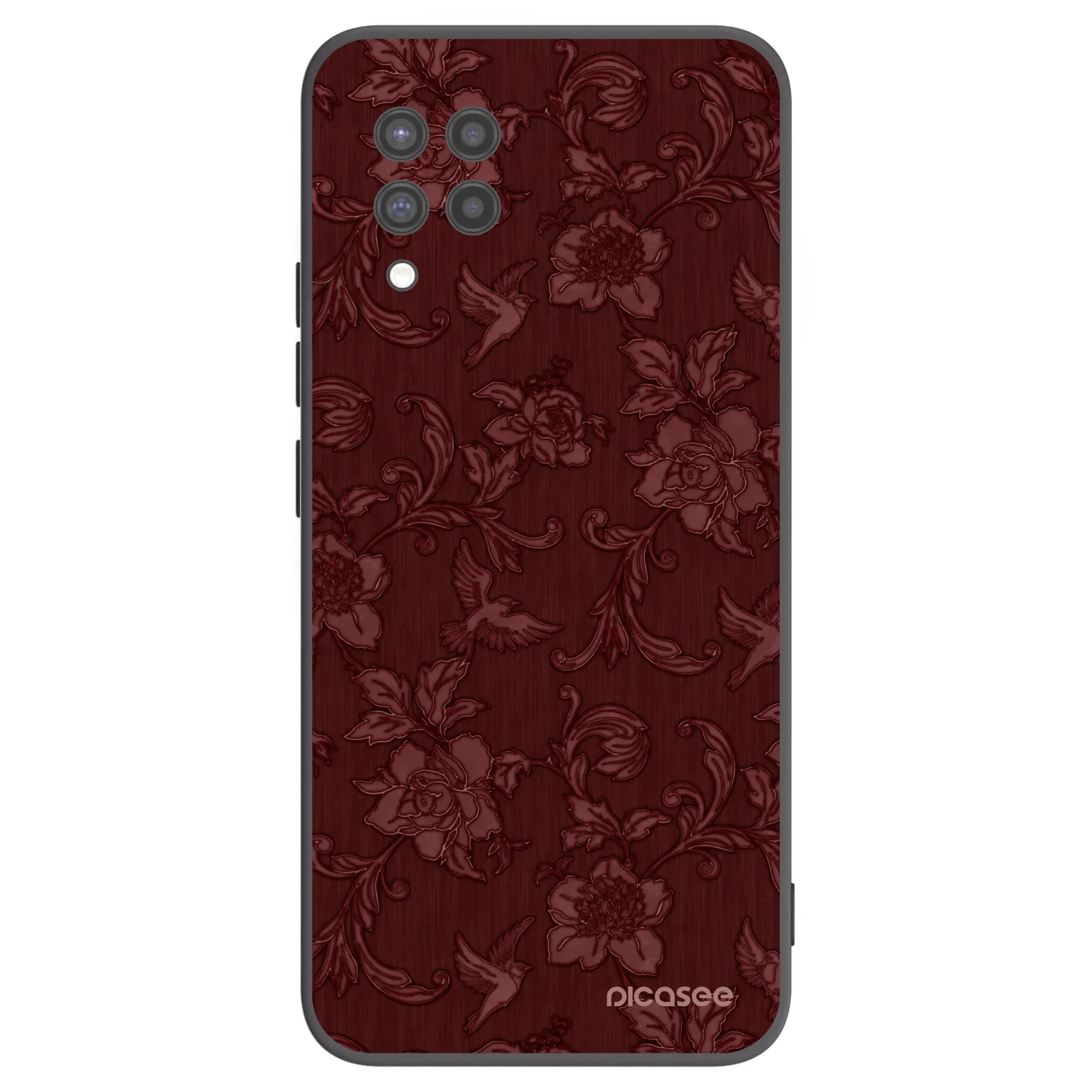 Picasee silikónový čierny obal pre Samsung Galaxy A42 A426B - Red Elegance