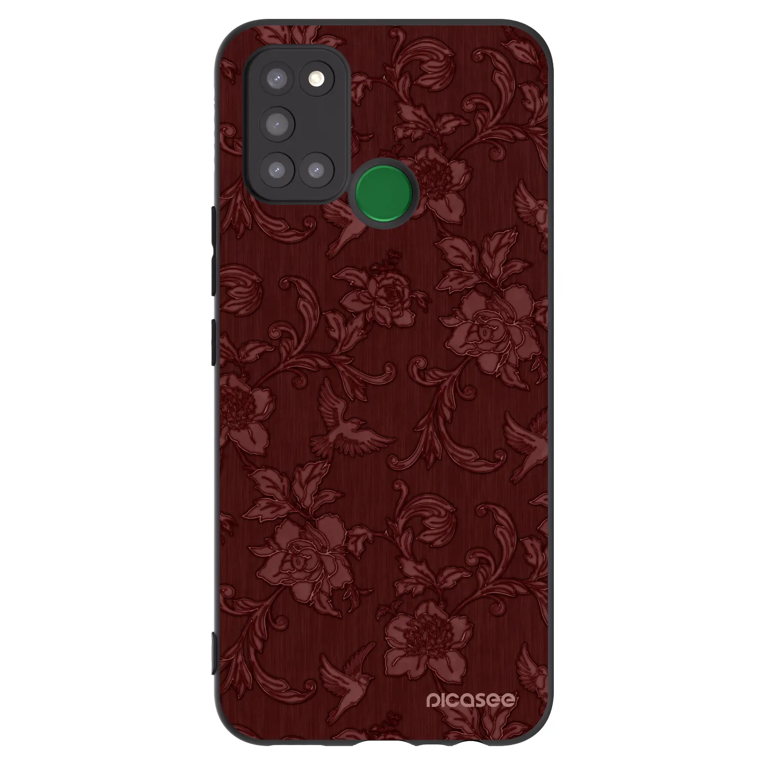 Picasee silikónový čierny obal pre Realme 7i - Red Elegance