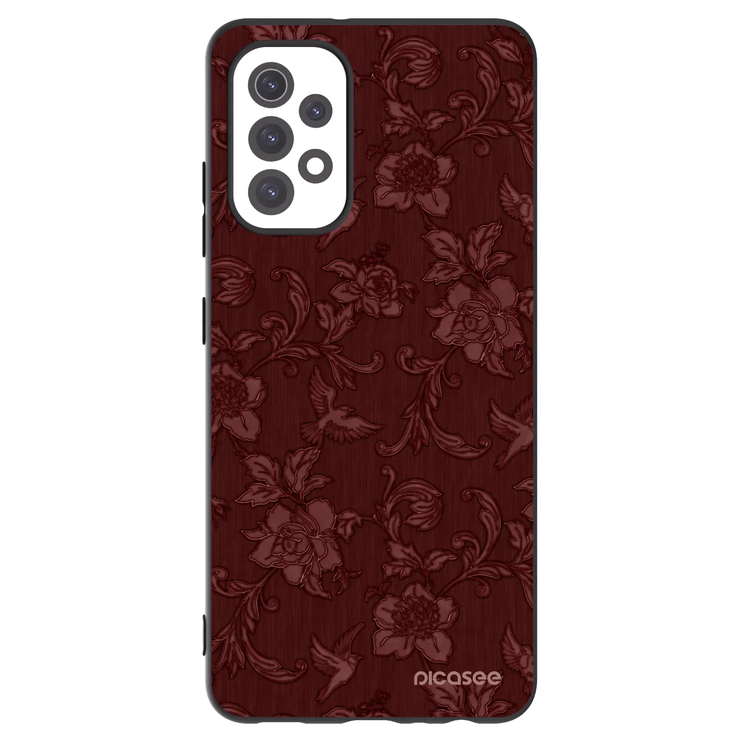 Picasee silikónový čierny obal pre Samsung Galaxy A32 5G A326B - Red Elegance