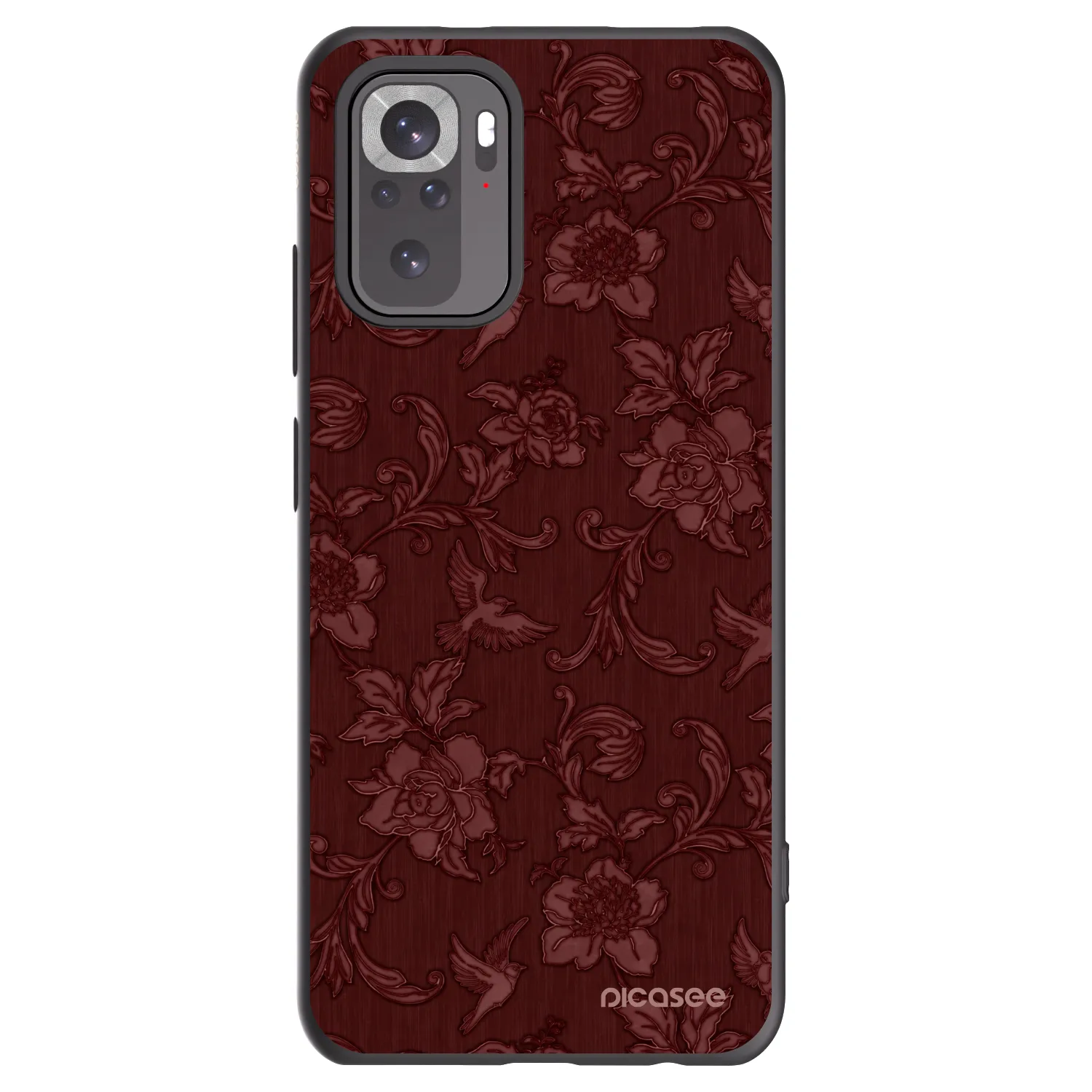 Picasee silikónový čierny obal pre Xiaomi Redmi Note 10S - Red Elegance