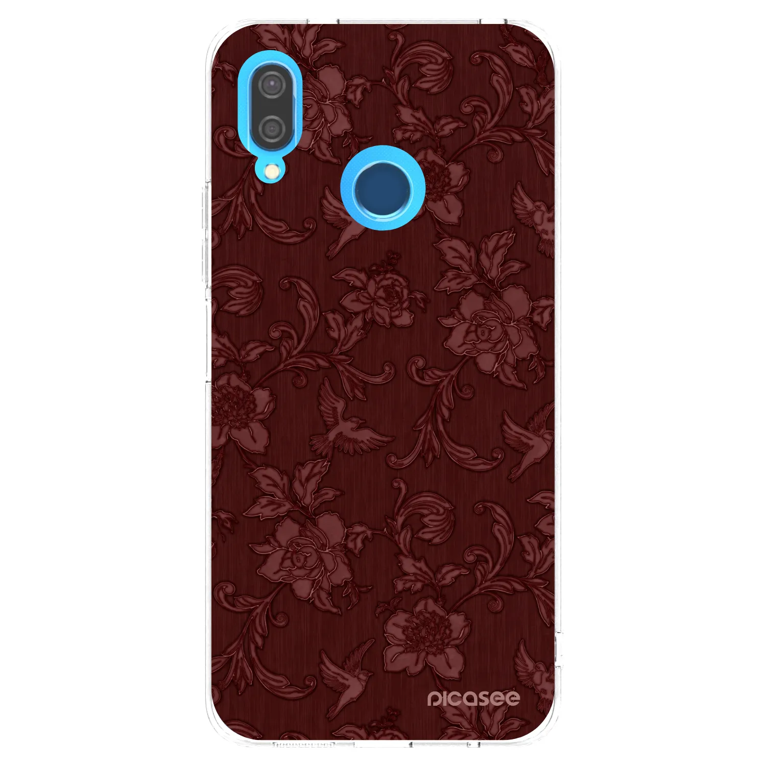 Picasee silikónový prehľadný obal pre Huawei P20 Lite - Red Elegance