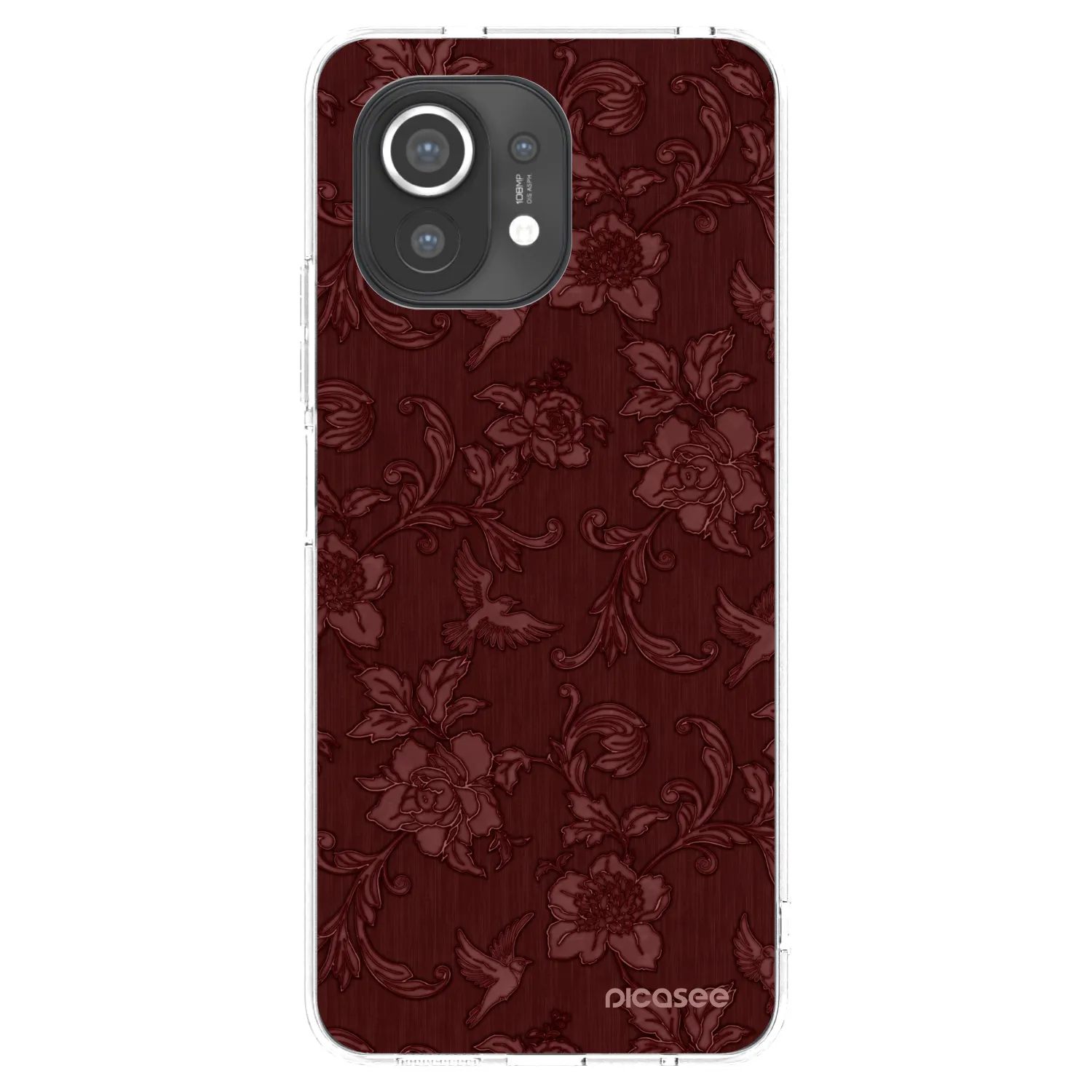 Picasee silikónový prehľadný obal pre Xiaomi Mi 11 - Red Elegance